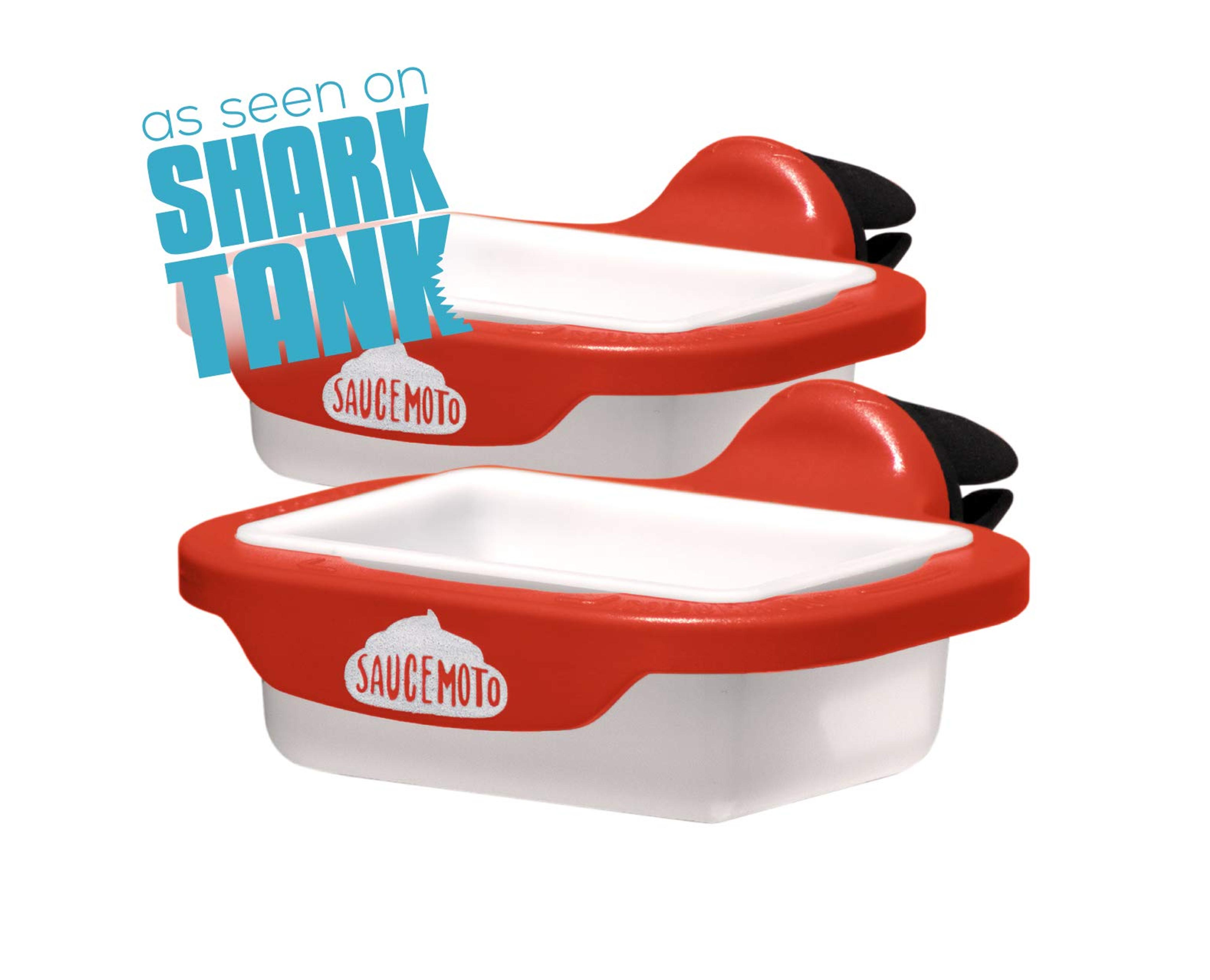 Saucemoto Dip Clip | an in-car Sauce Holder for Ketchup and Dipping sauces. As seen on Shark Tank (2 Pack, Red)