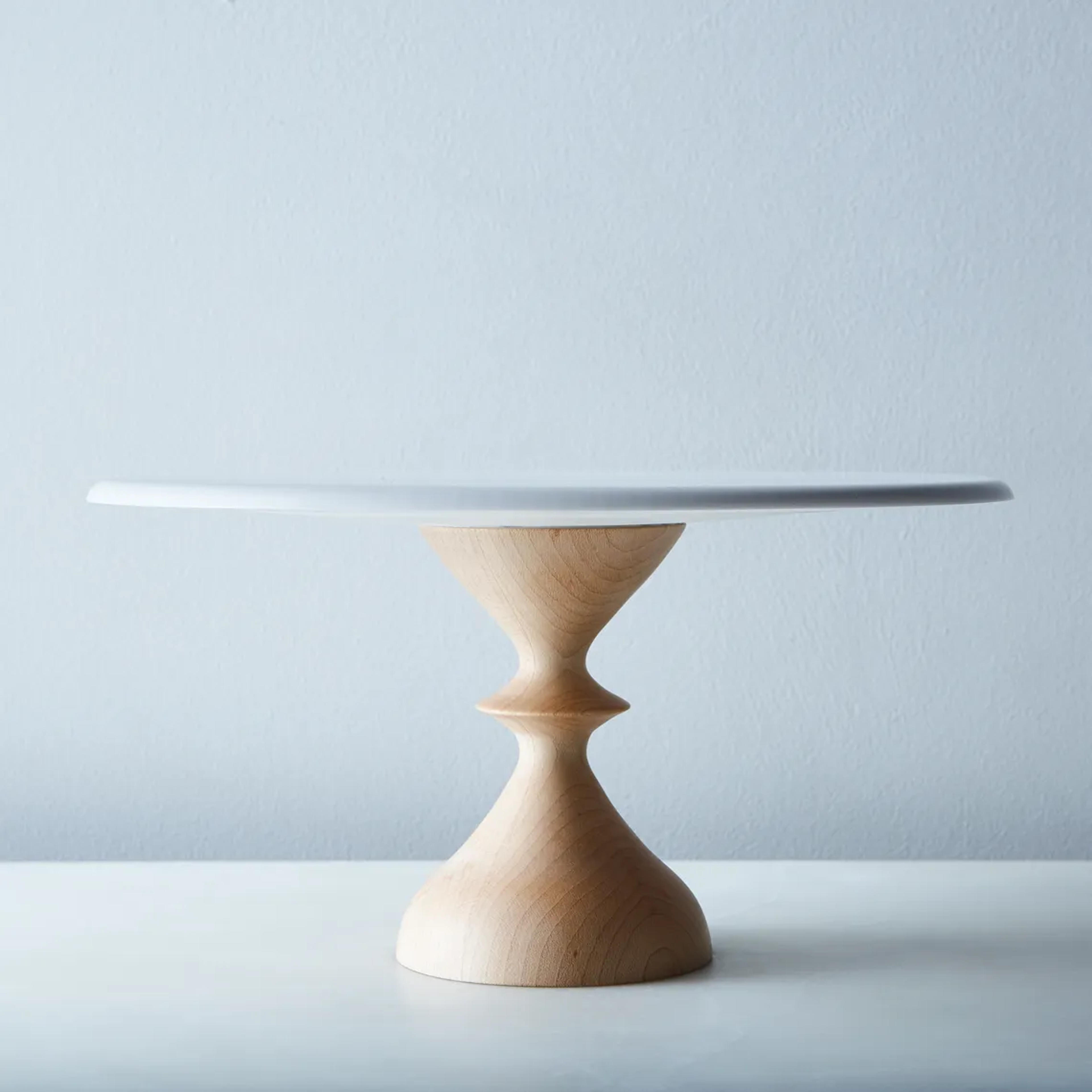 AHeirloom x Food52 Cake Stand, Maple or Walnut with Corian Stand, Exclusive on Food52