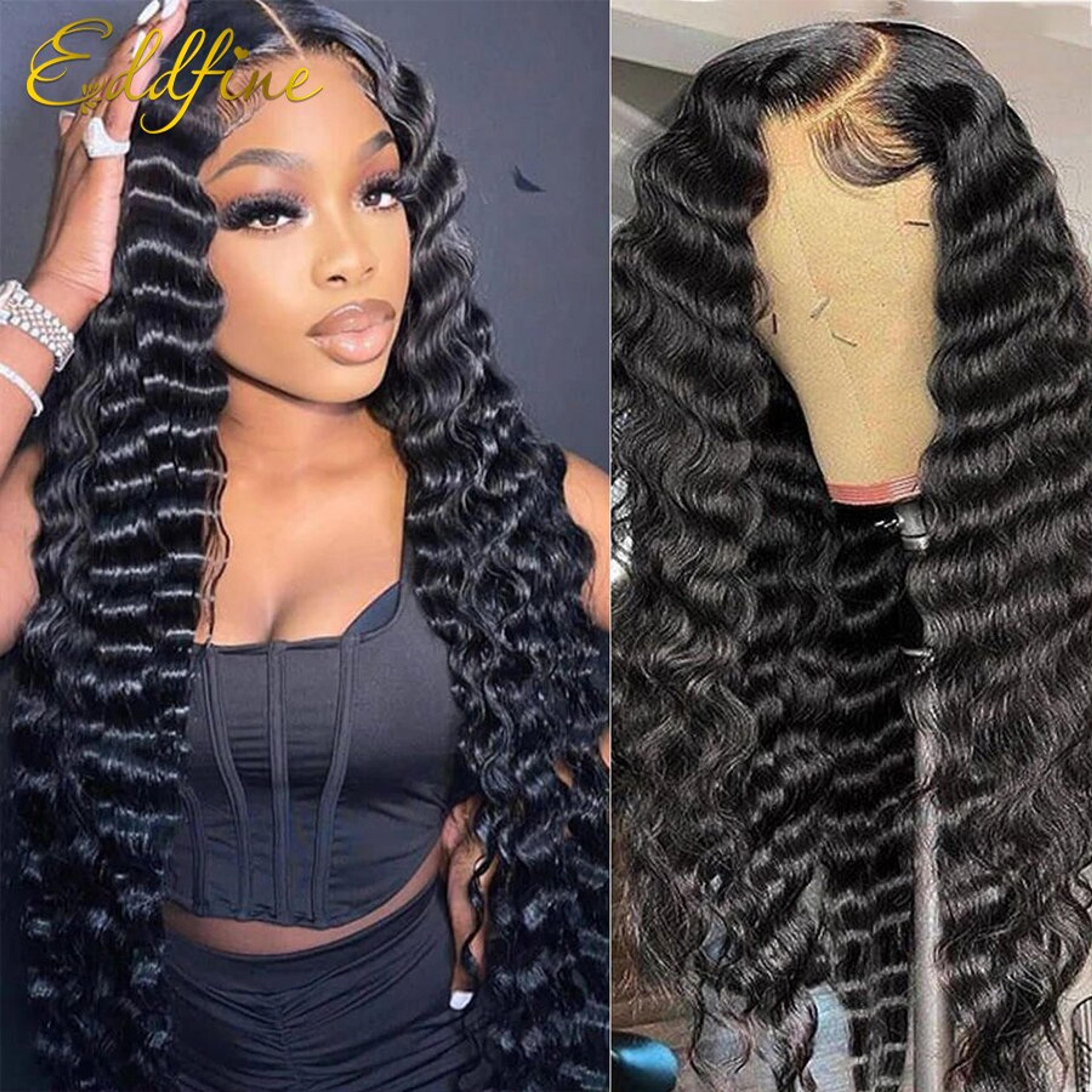 Brazilian Loose Deep Wave Frontal Wig Pre Plucked 13x6 Hd Lace Frontal Wig Human Hair Wigs For Black Women 4x4 Closure Wig - Lace Closure & Frontal Wigs - AliExpress