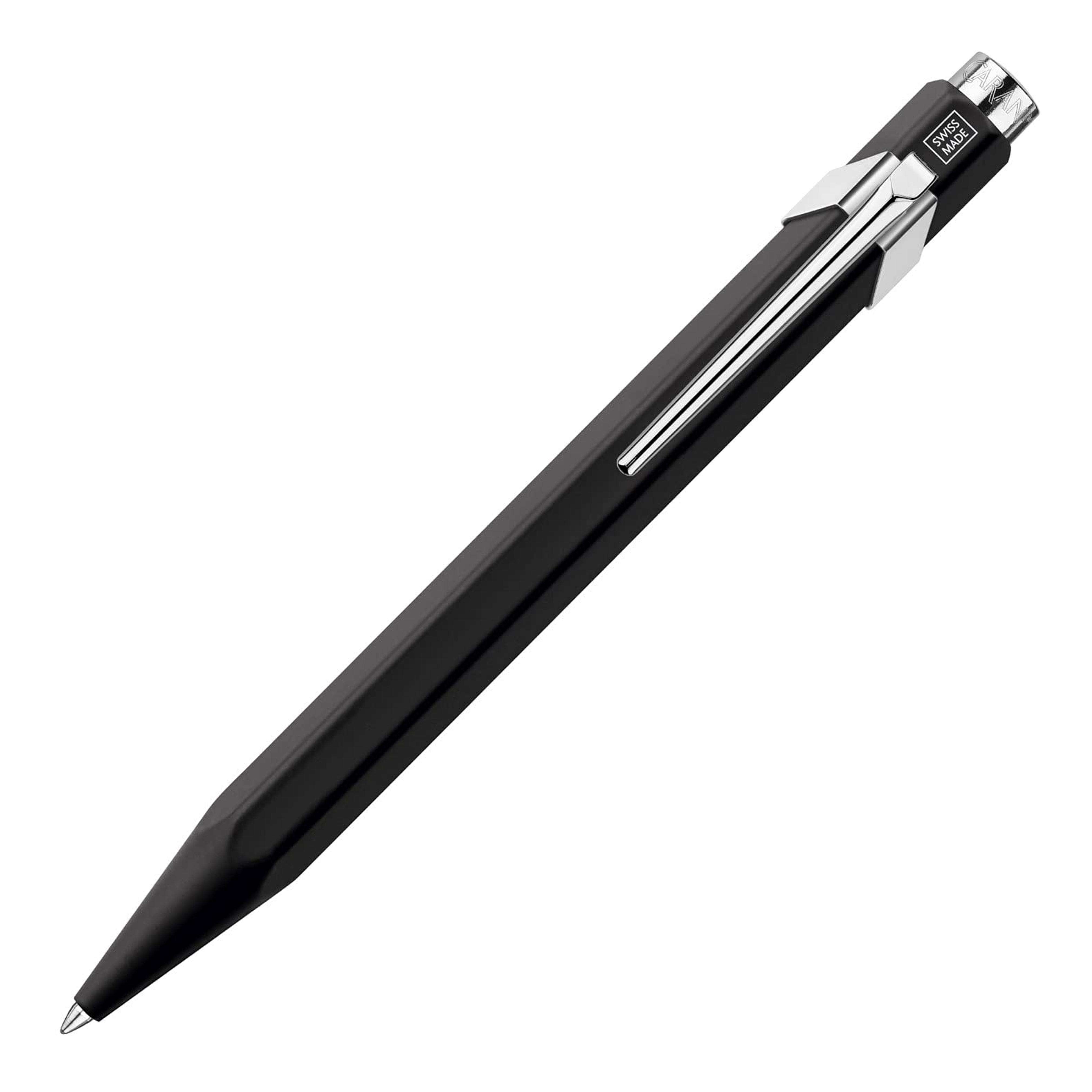 Caran d'Ache NF0846-509 Ballpoint Pen, Water-Based, Matte Black, Slim Pack