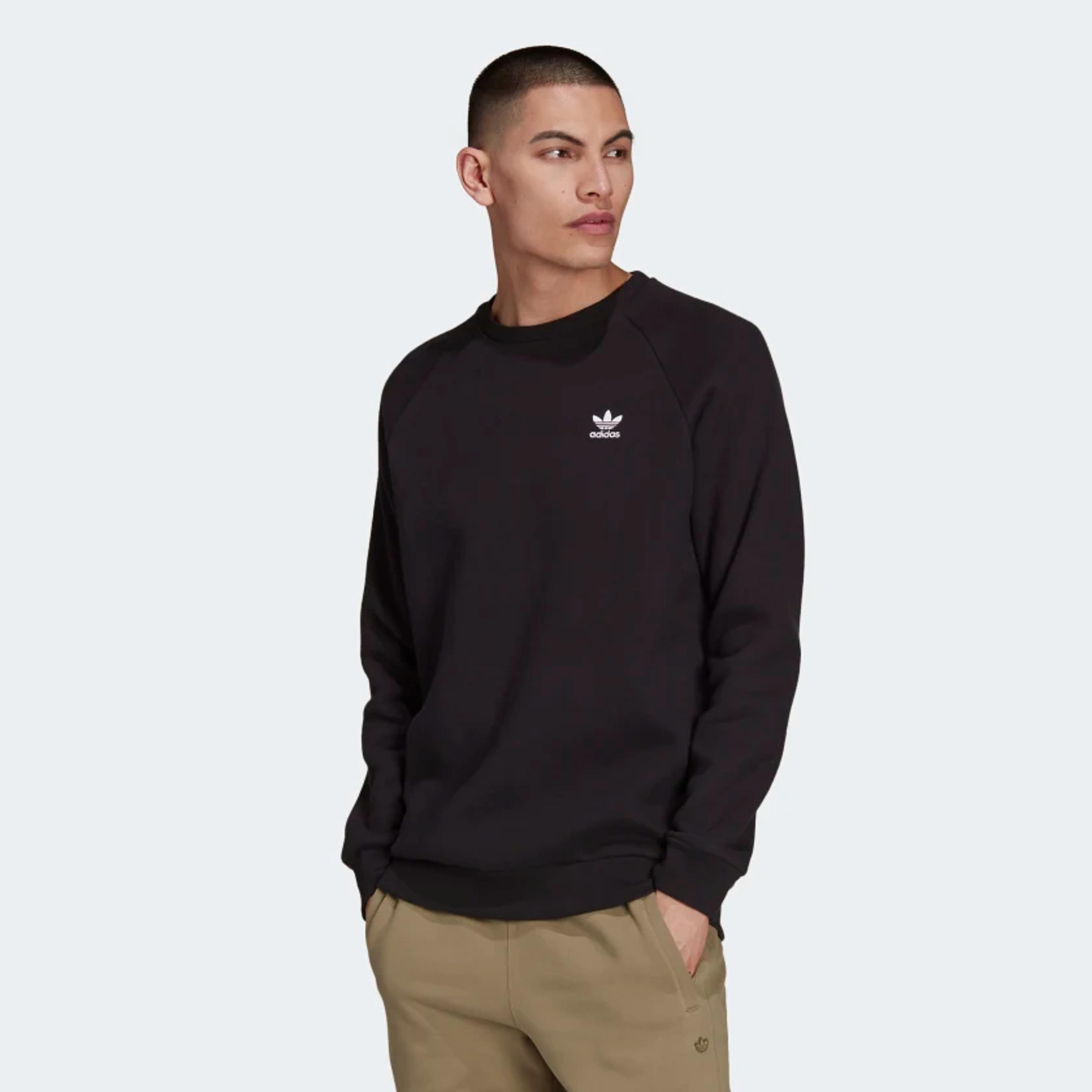 adidas Adicolor Essentials Trefoil Crewneck Sweatshirt - Black | Men's Lifestyle | adidas US