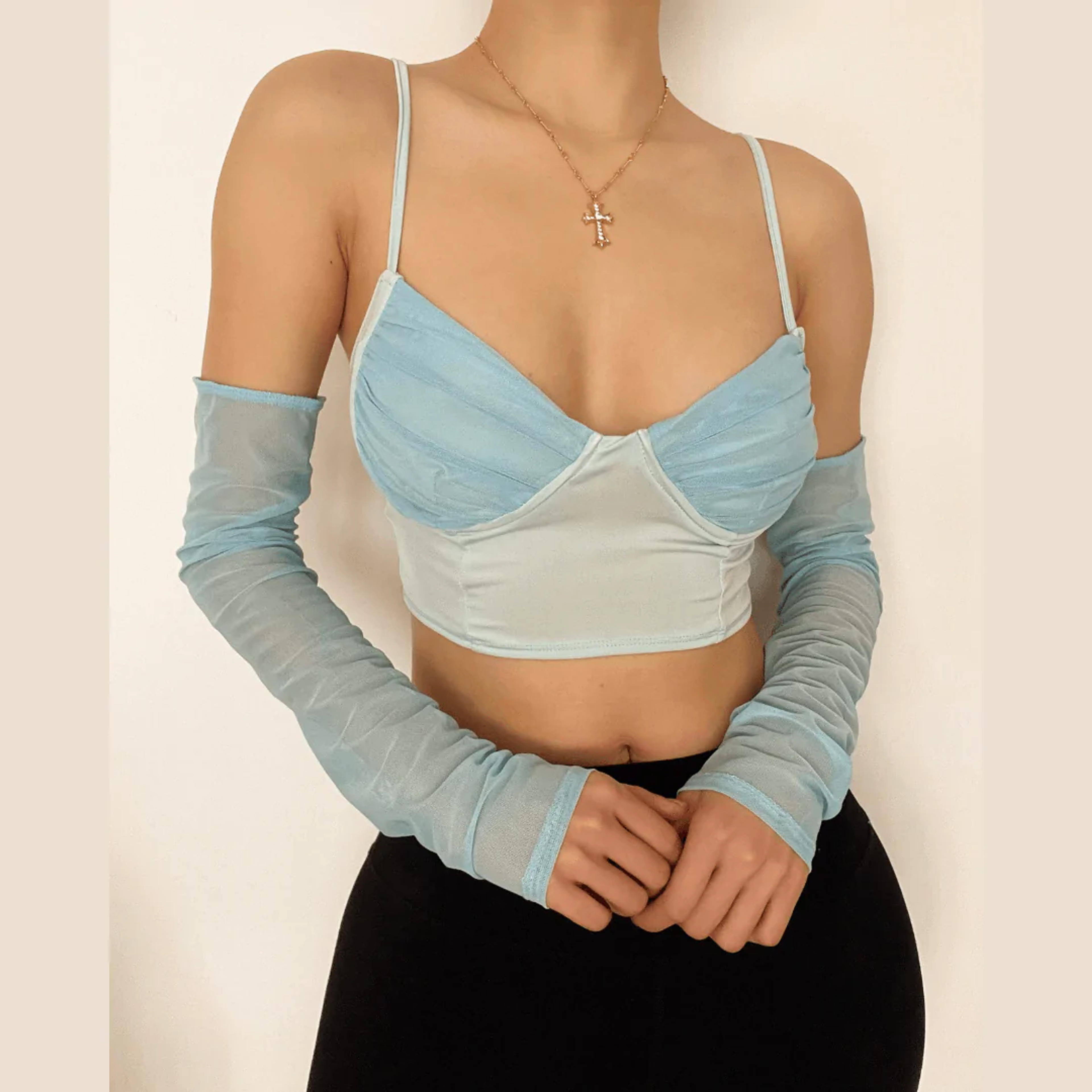 Heart neck ruched cami crop top – Halibuy