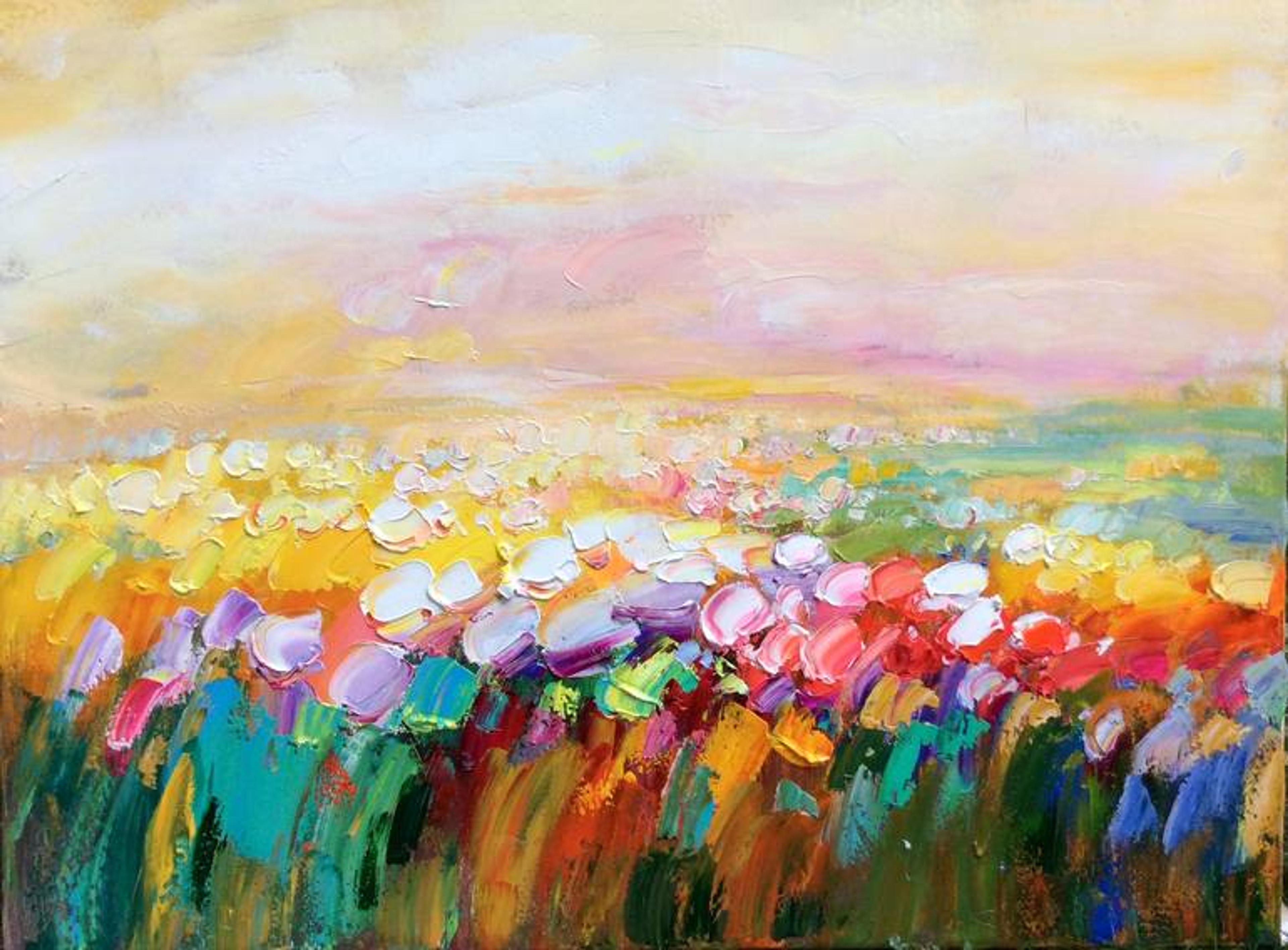 Floral land 1021 Painting by jingshen you | Saatchi Art