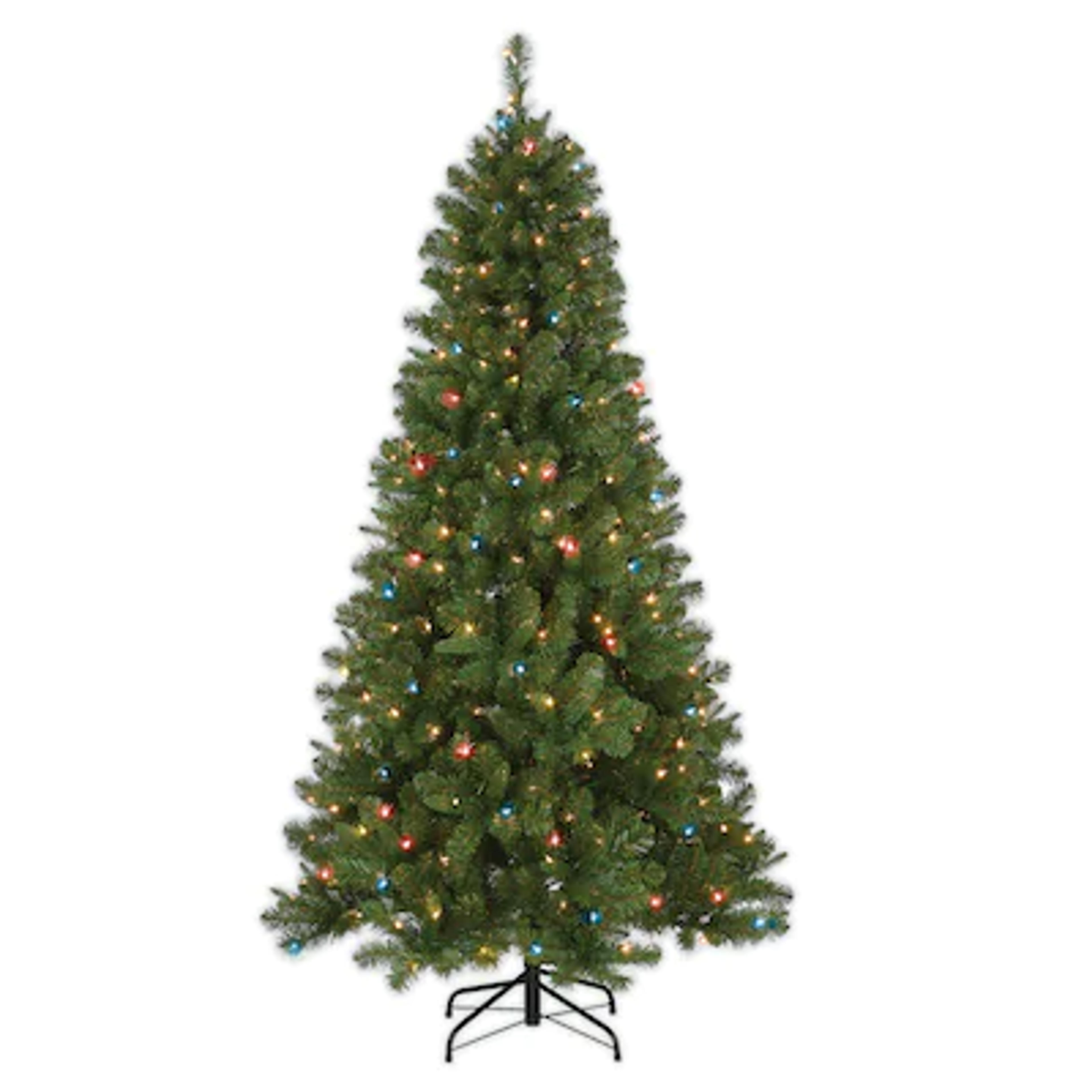 National Tree Company Mixed Pine 6.5-ft Pine Pre-lit Artificial Christmas Tree with Incandescent Lights in the Artificial Christmas Trees department at Lowes.com