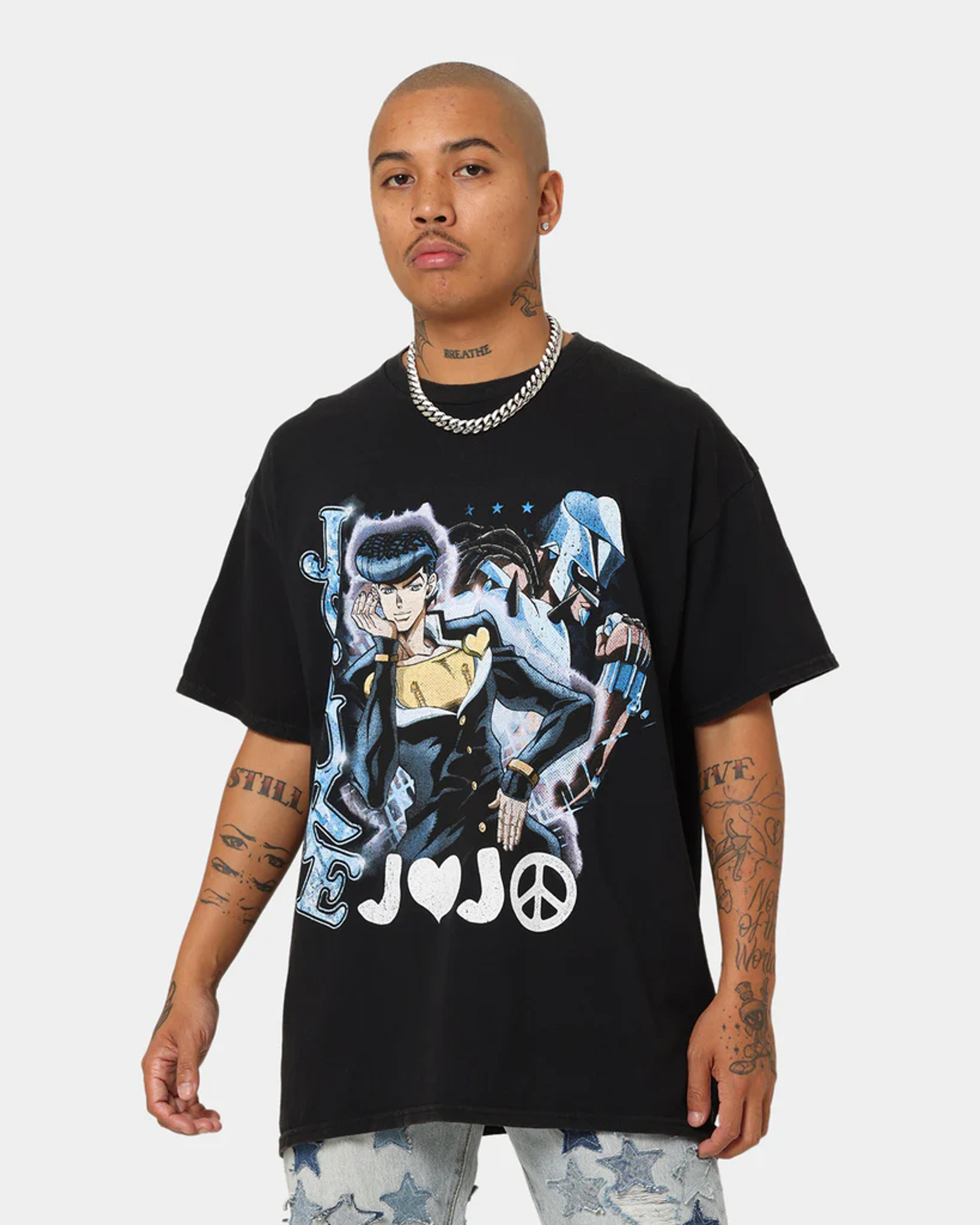 Goat Crew X JoJo's Bizarre Adventure Josuke Vintage T-Shirt Black Wash | Culture Kings US