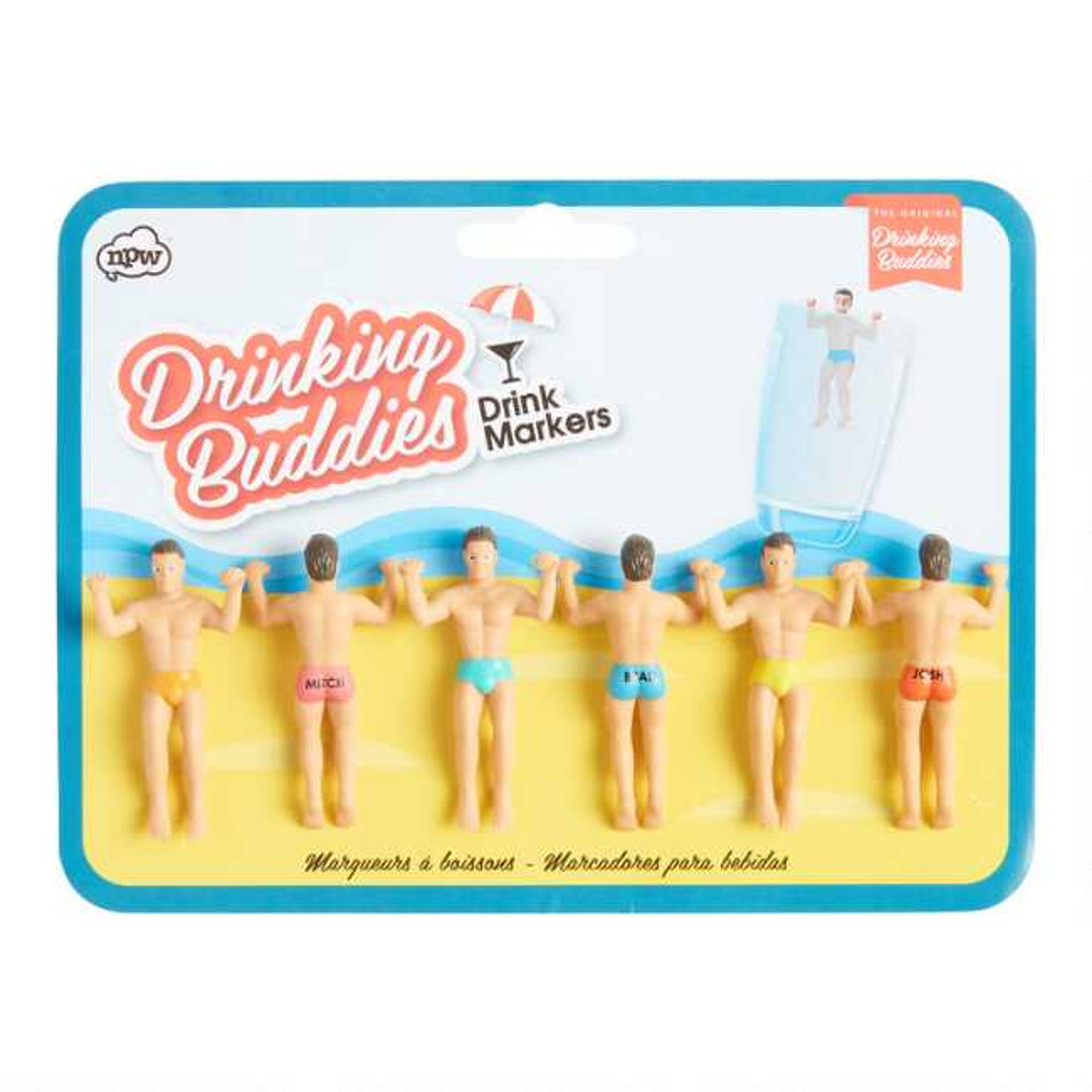 Drinking Buddies Glass Markers Set of 6 | World Market