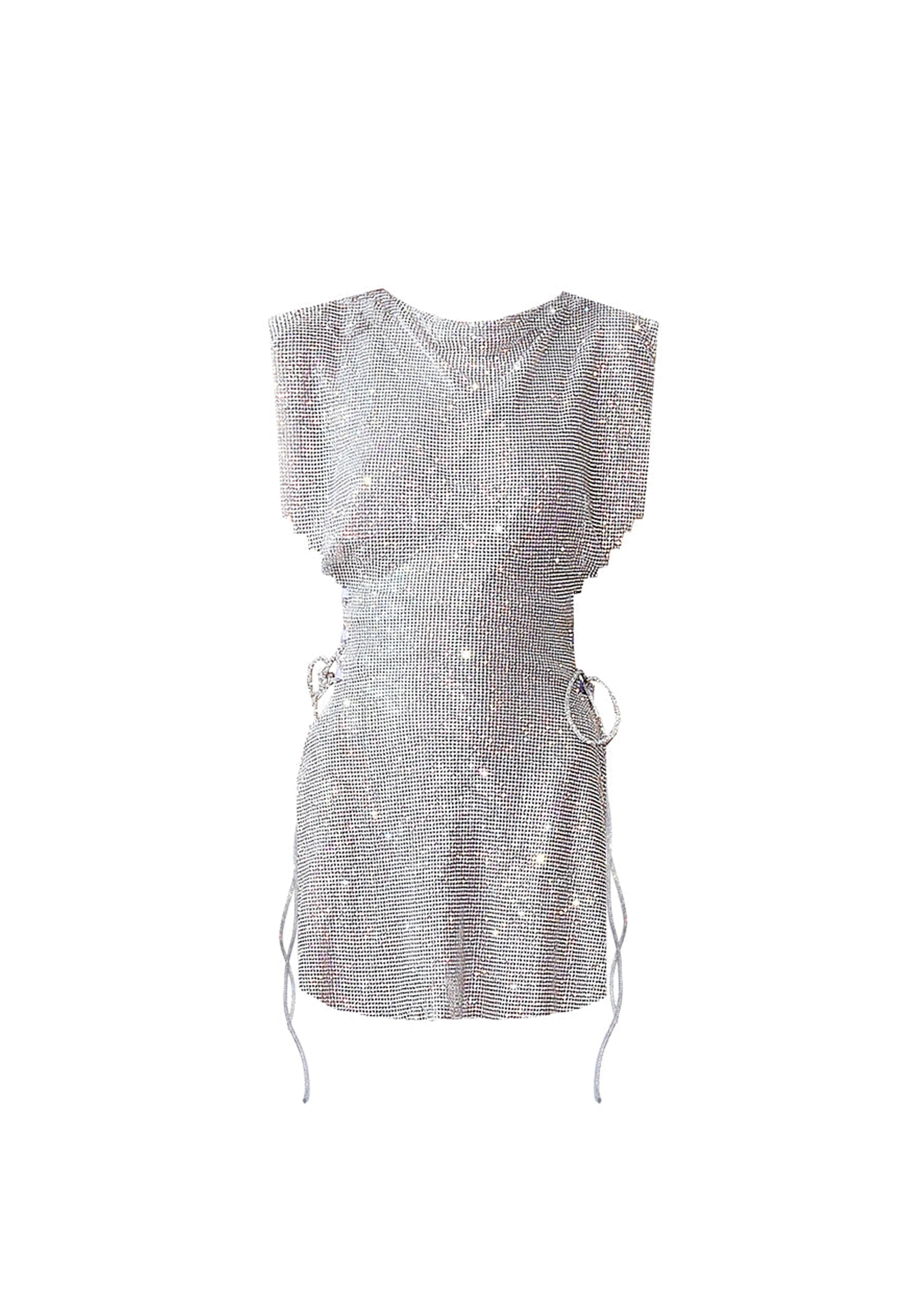 Rhinestoned Bamm Bamm Dress Mojito – POSTER GIRL
