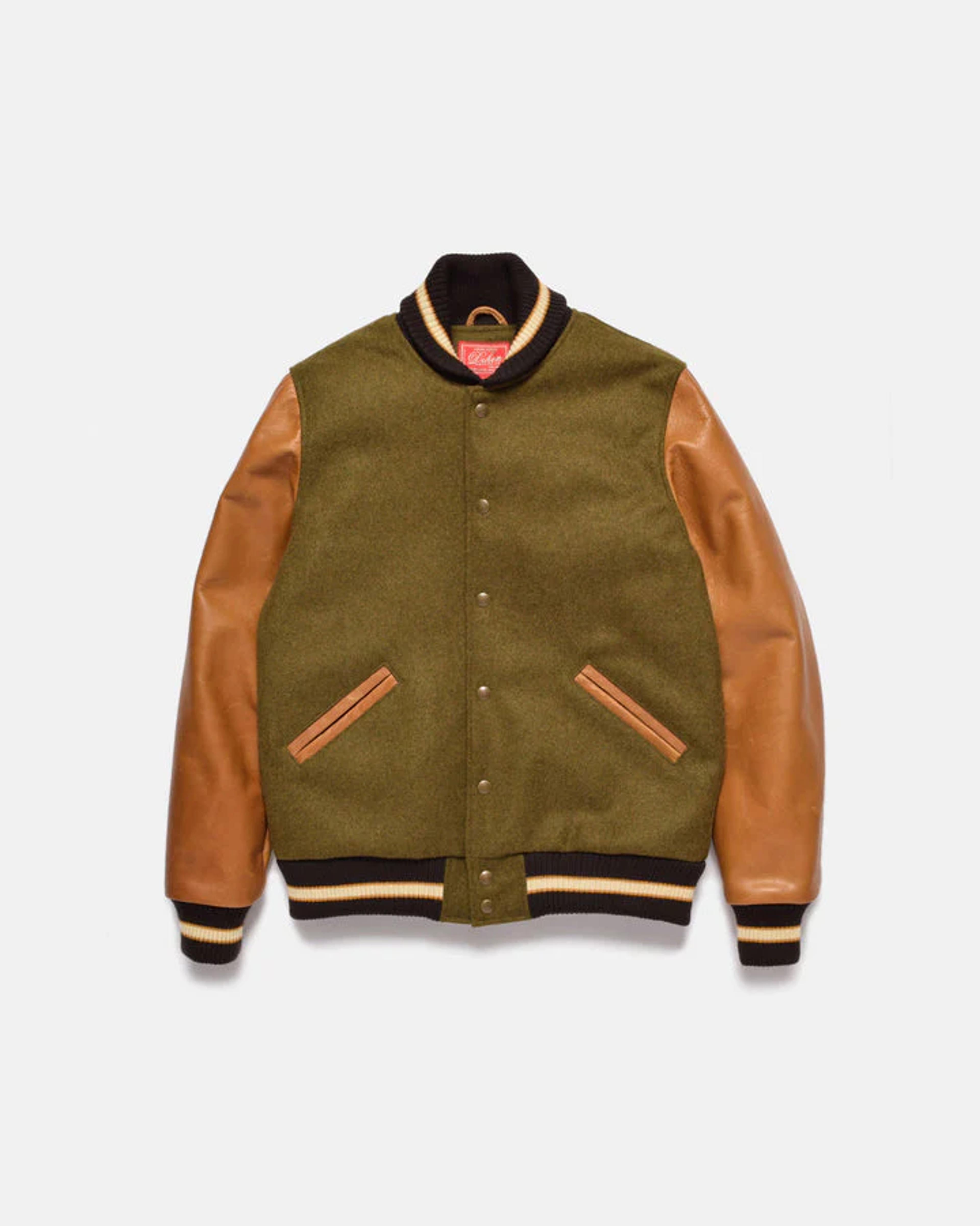 Varsity Jacket Olive/Rust