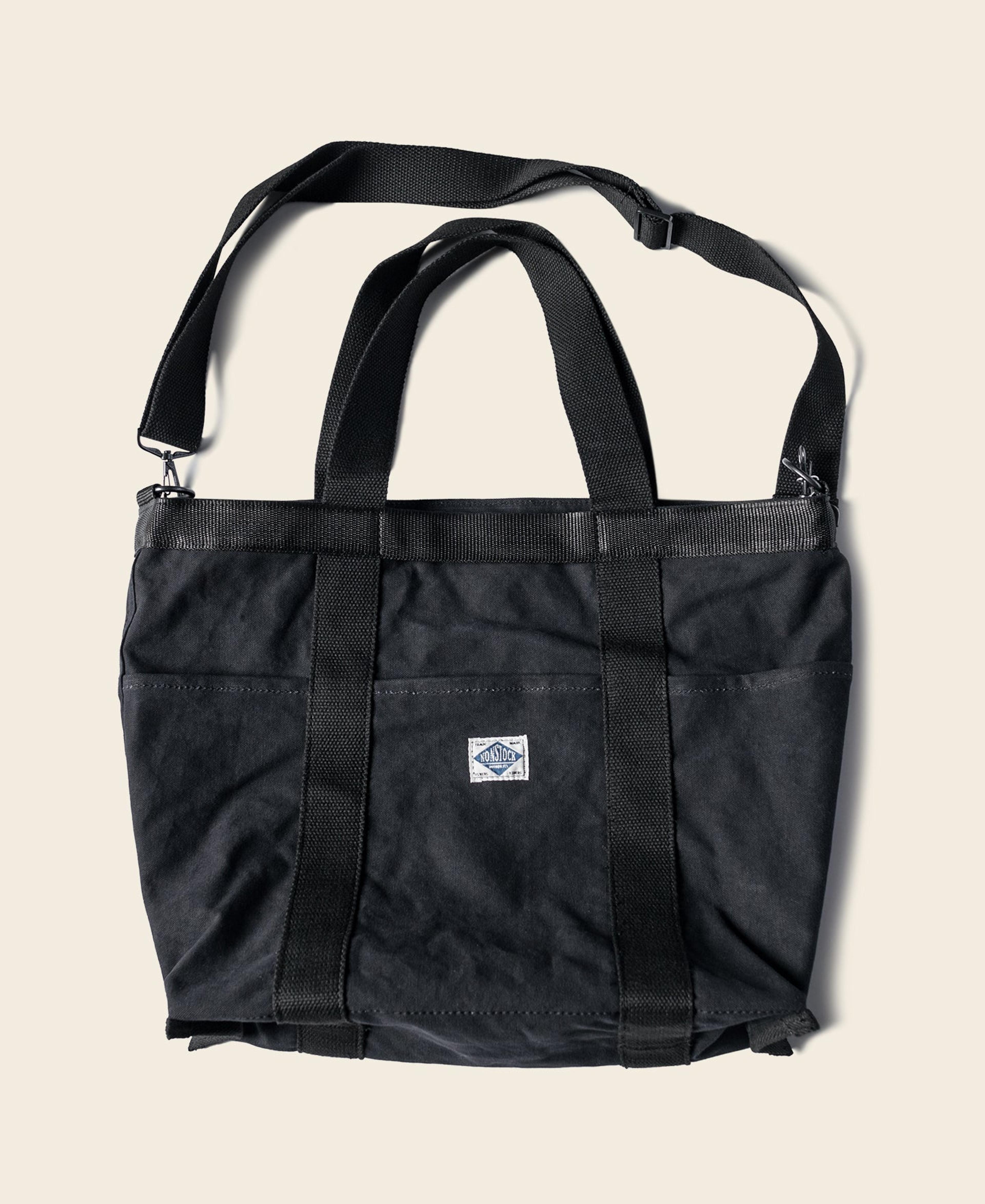 18 oz Heavyweight Canvas Tote Bag - Black | USAF Helmet Bag | Bronson