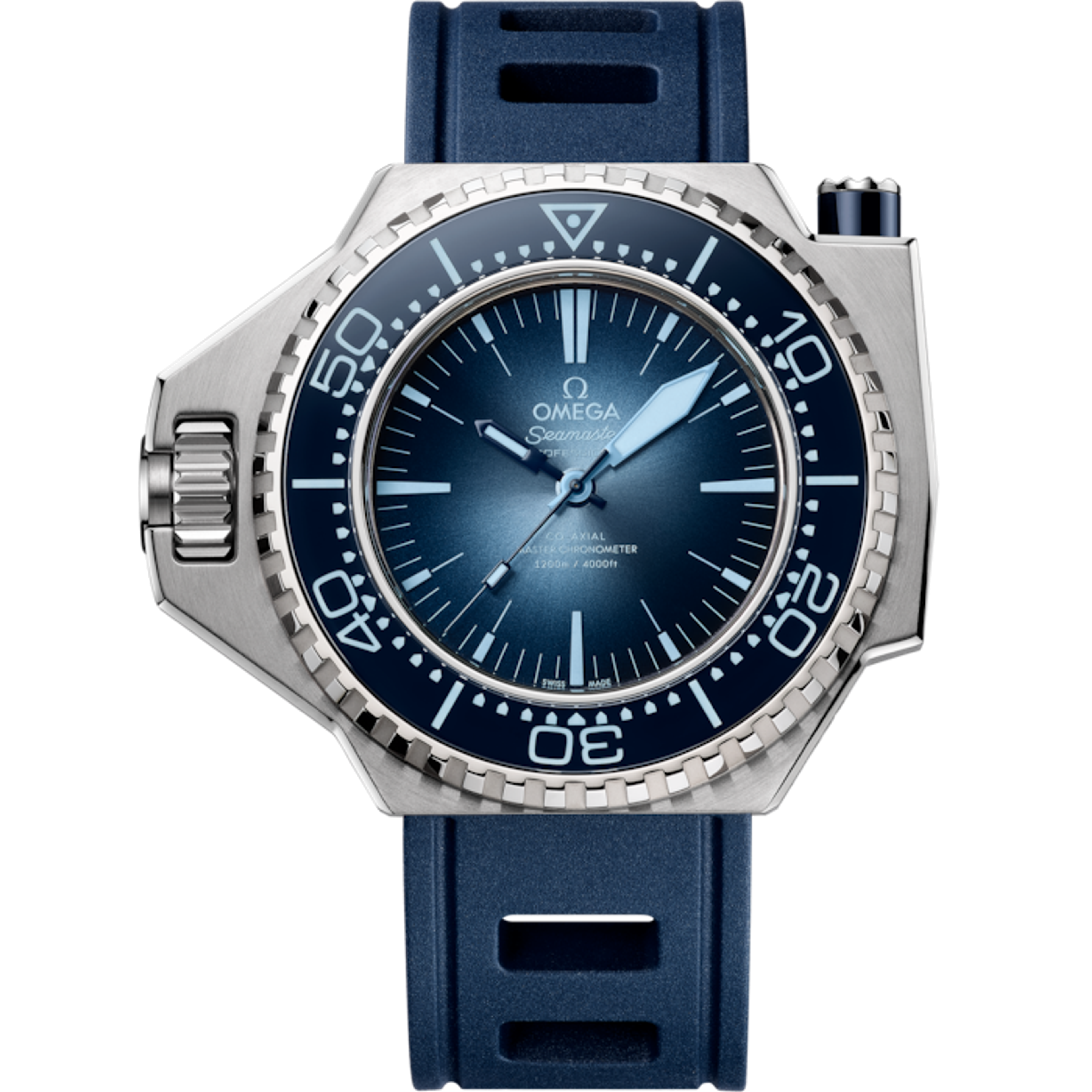 Seamaster Ploprof 1200M 55 x 45 mm, O-MEGASTEEL con pulsera de caucho - 227.32.55.21.03.001 | OMEGA®