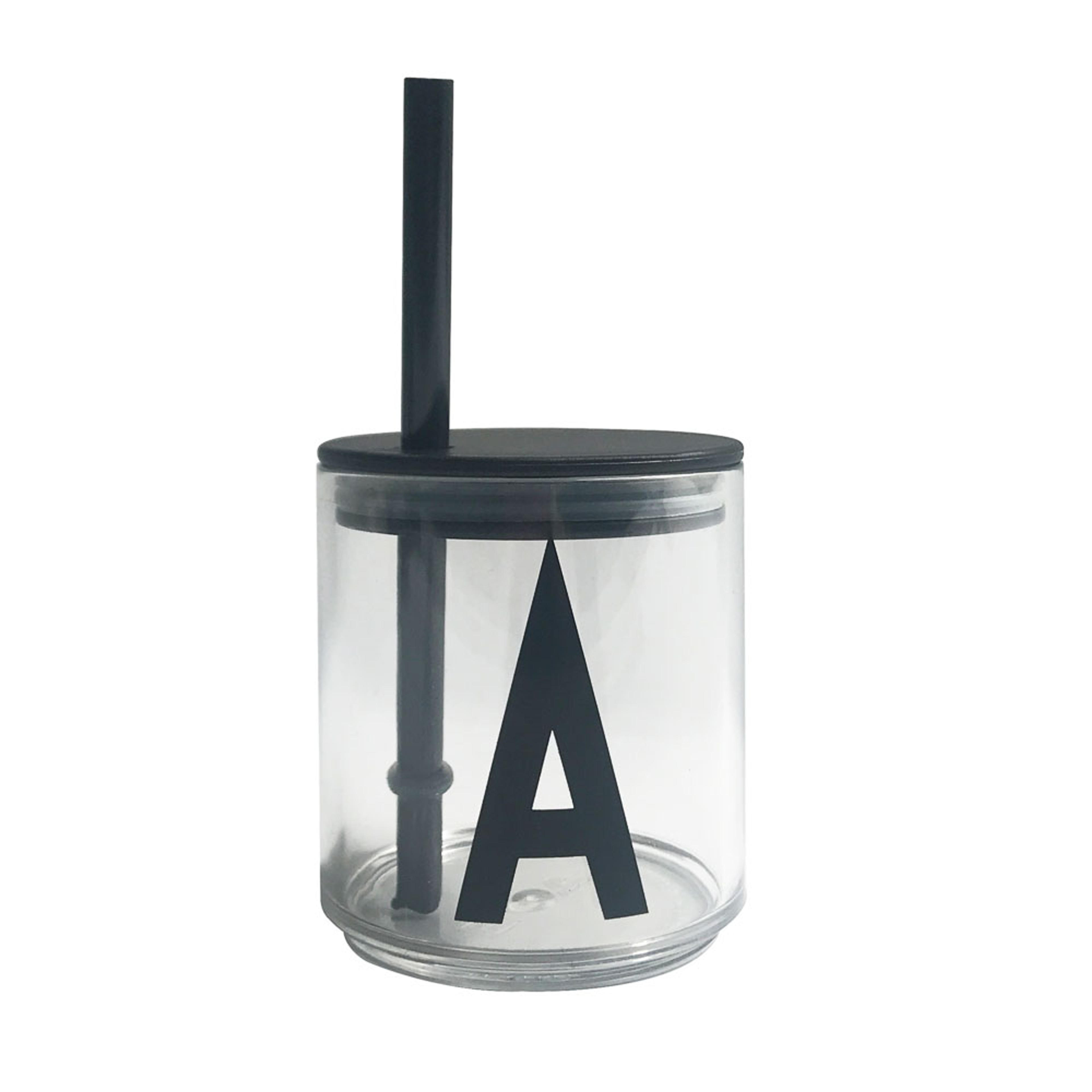 DESIGN LETTERS Straw Lid Black