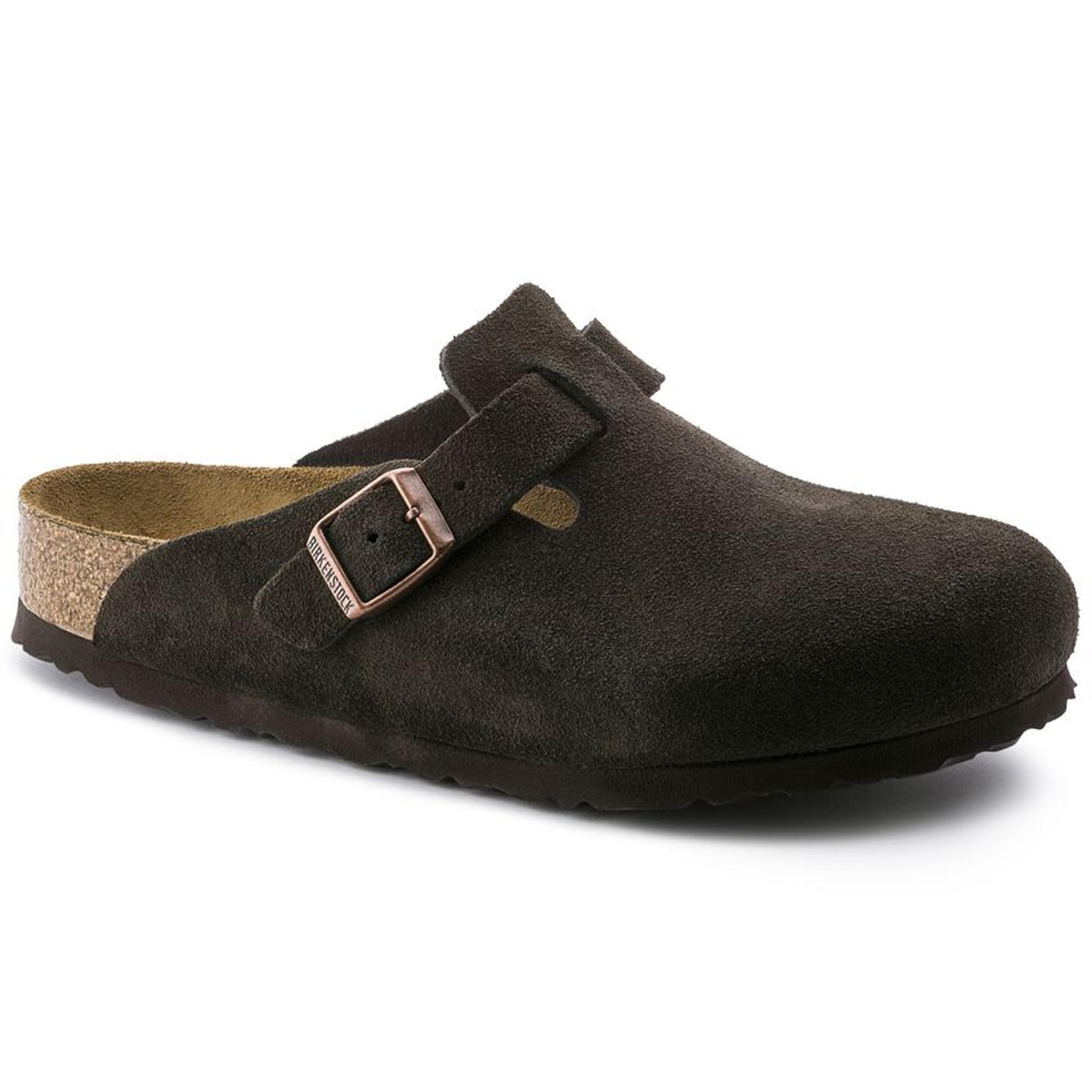 Boston Soft Footbed Suede Leather Mocha | BIRKENSTOCK