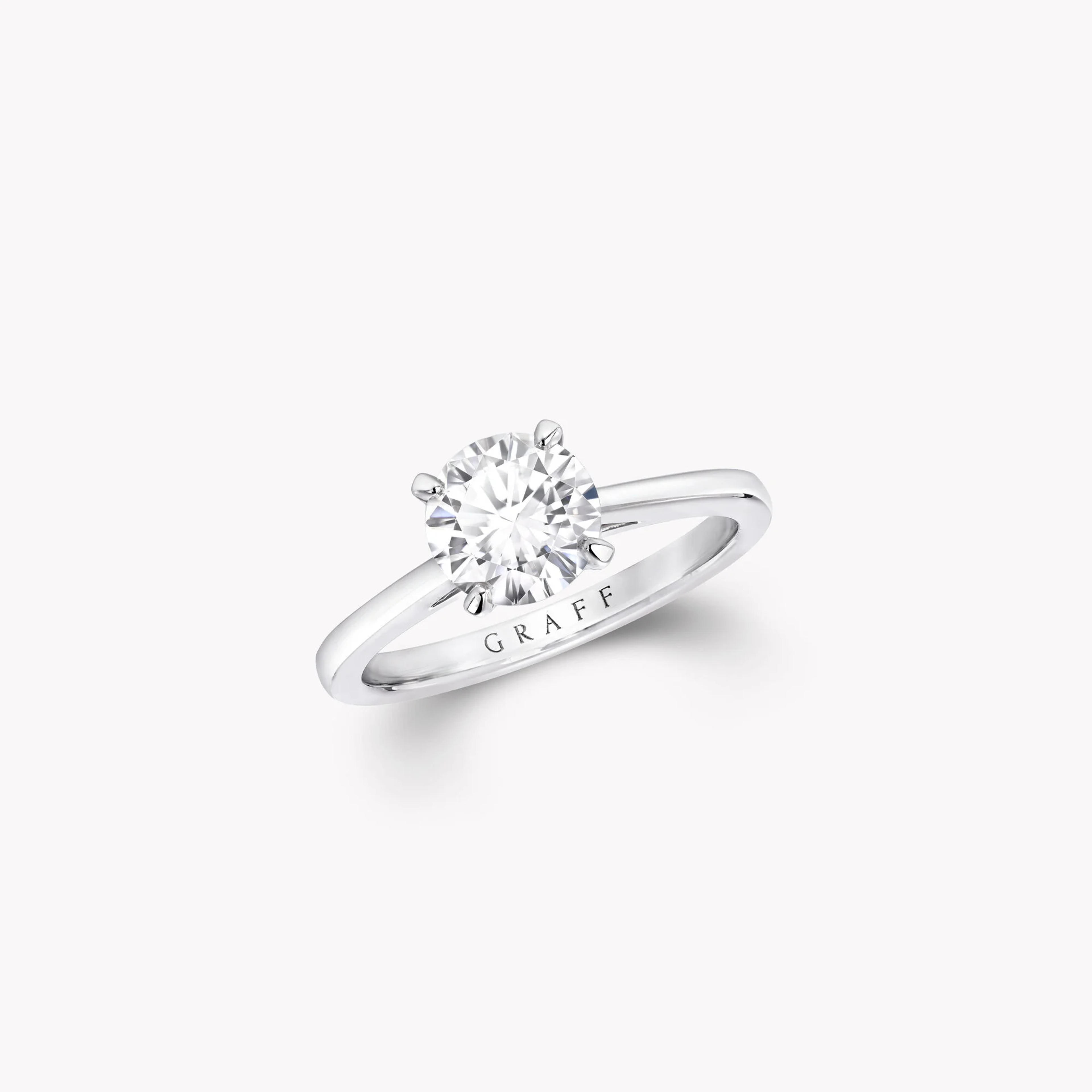 Paragon Round Diamond Engagement Ring, Platinum | Graff