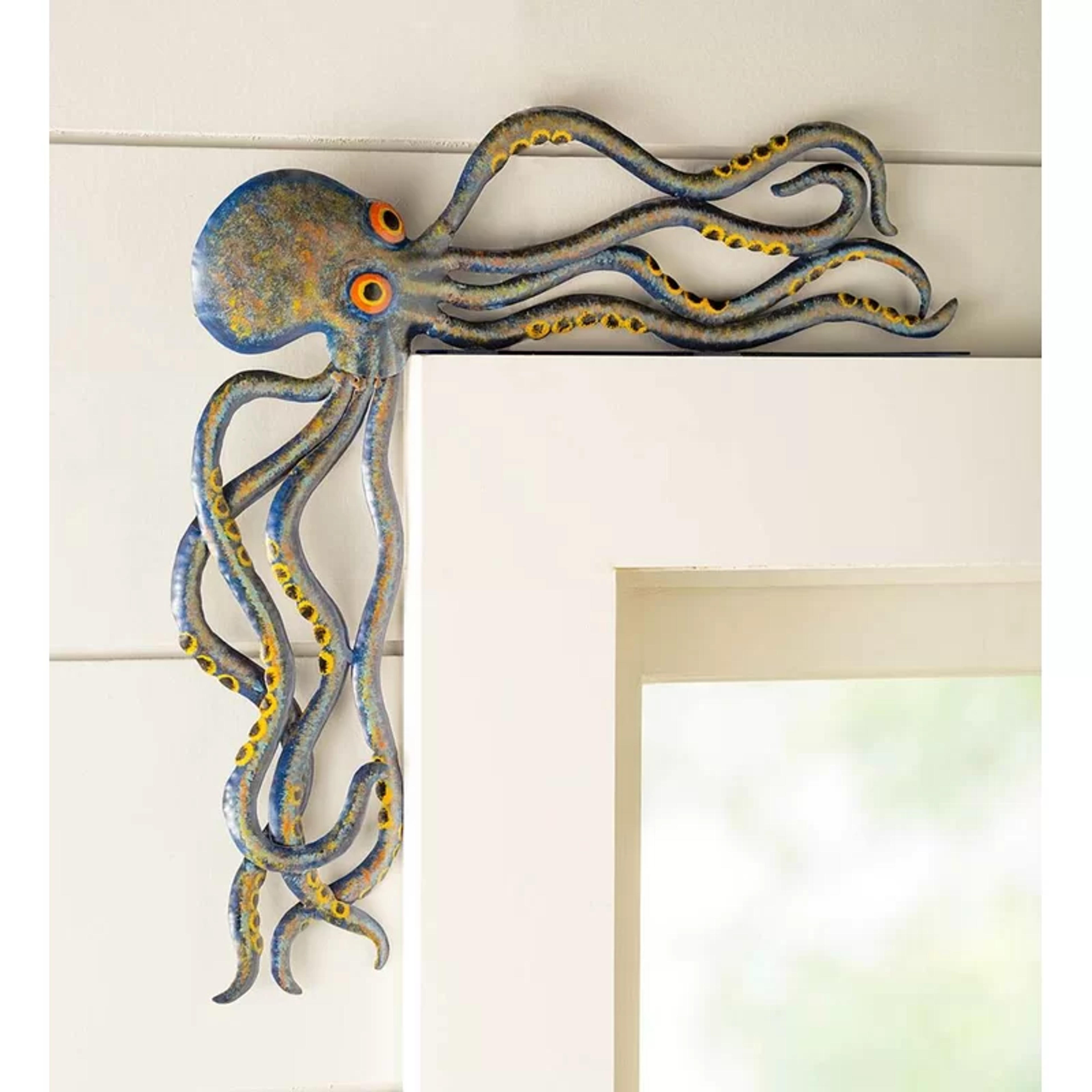 Wind & Weather Handcrafted Reclaimed Metal Octopus Door Crawler & Reviews | Wayfair