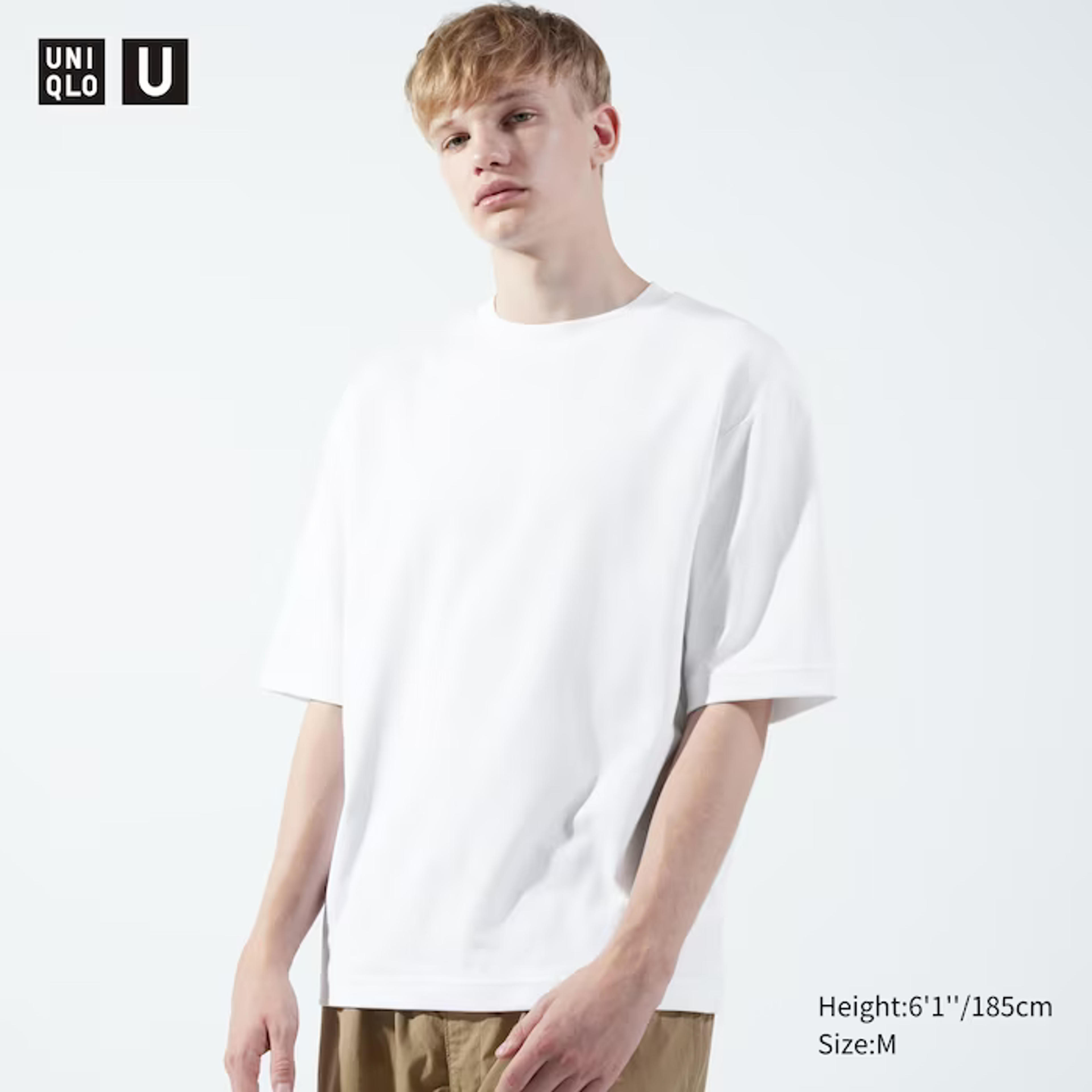 U AIRism Cotton Oversized Crew Neck Half-Sleeve T-Shirt | UNIQLO US