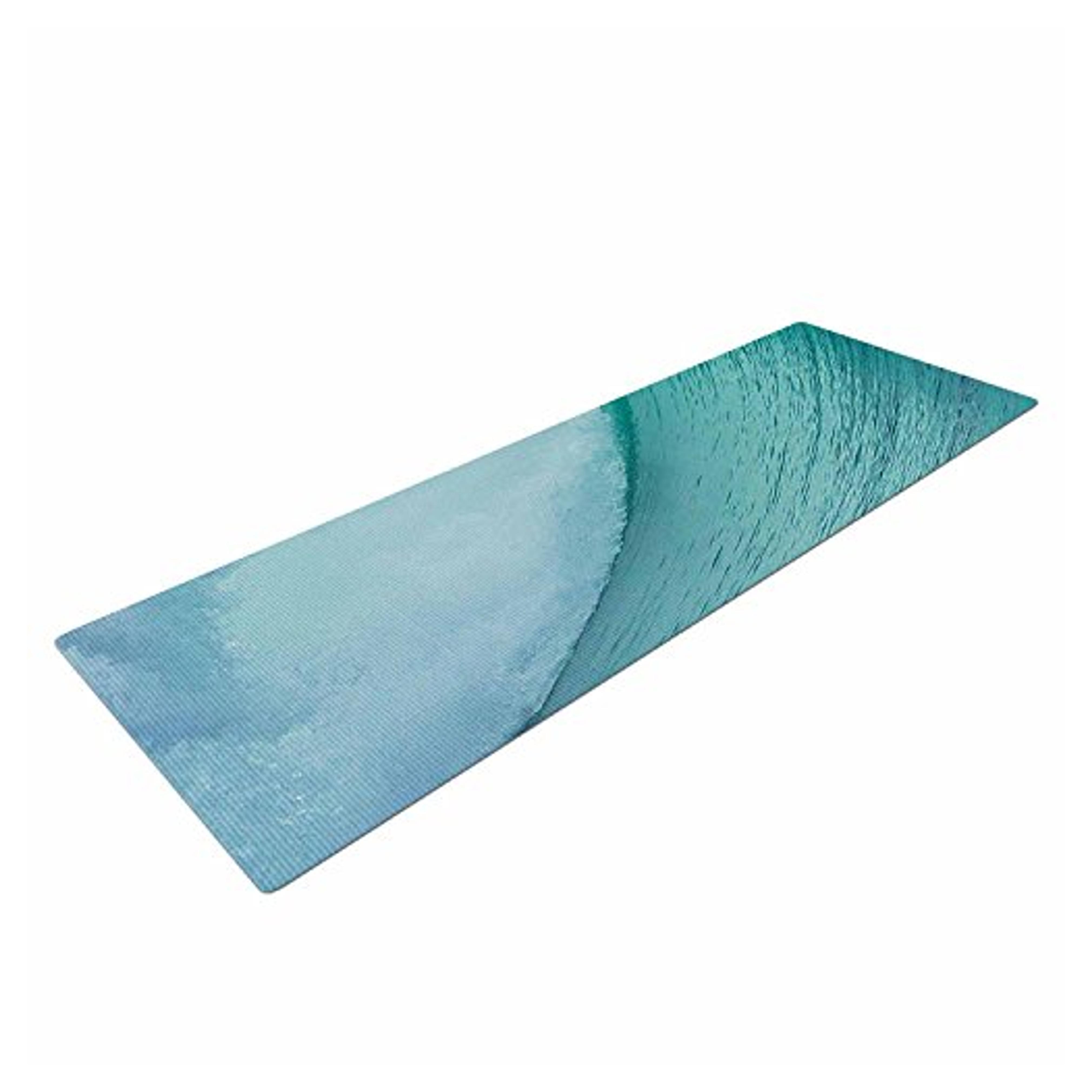 KESS InHouse Susan Sanders "Ocean Blue Wave" Yoga Exercise Mat, 72" x 24", Teal