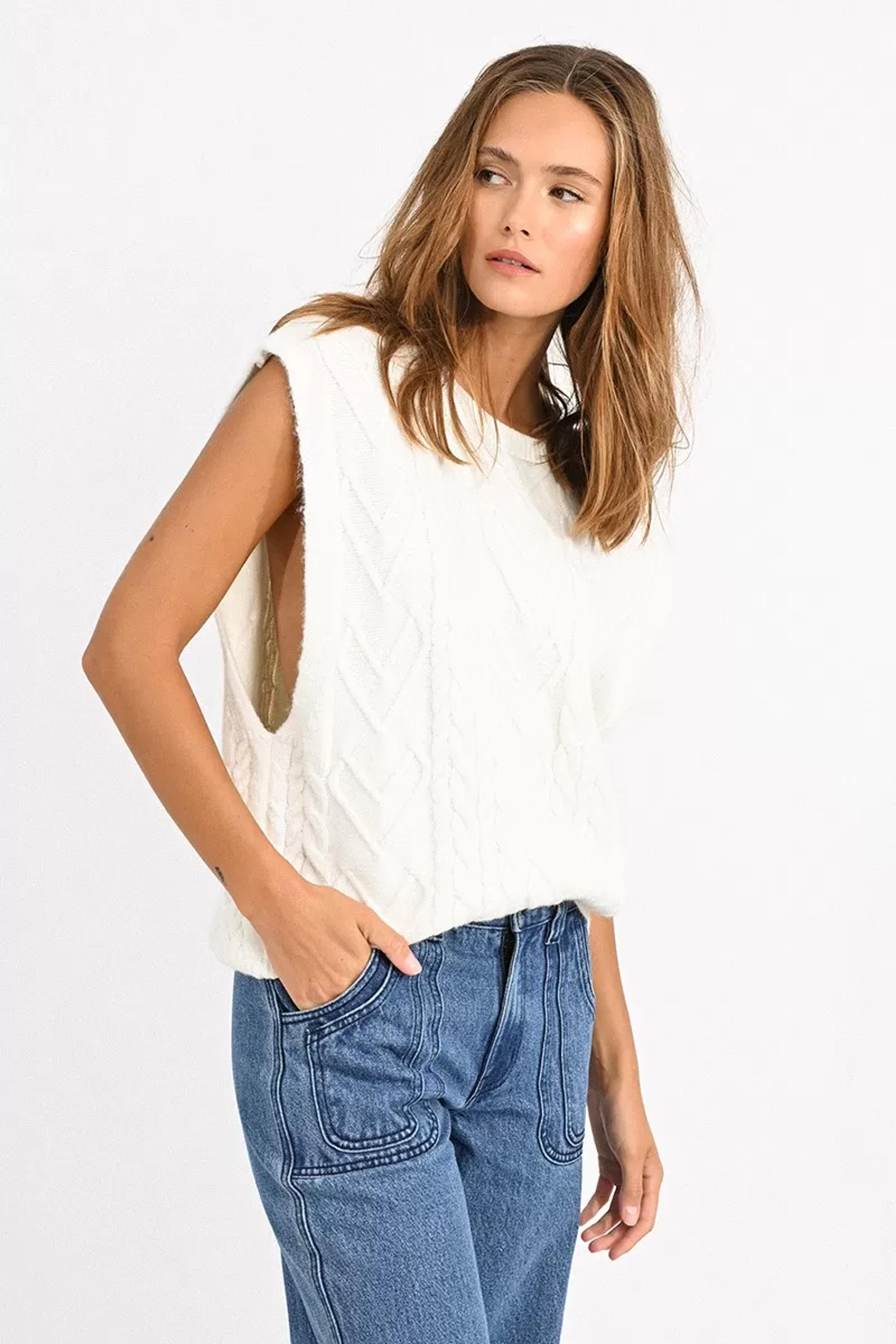 Molly Bracken Sleeveless Sweater Vest - Pants Store