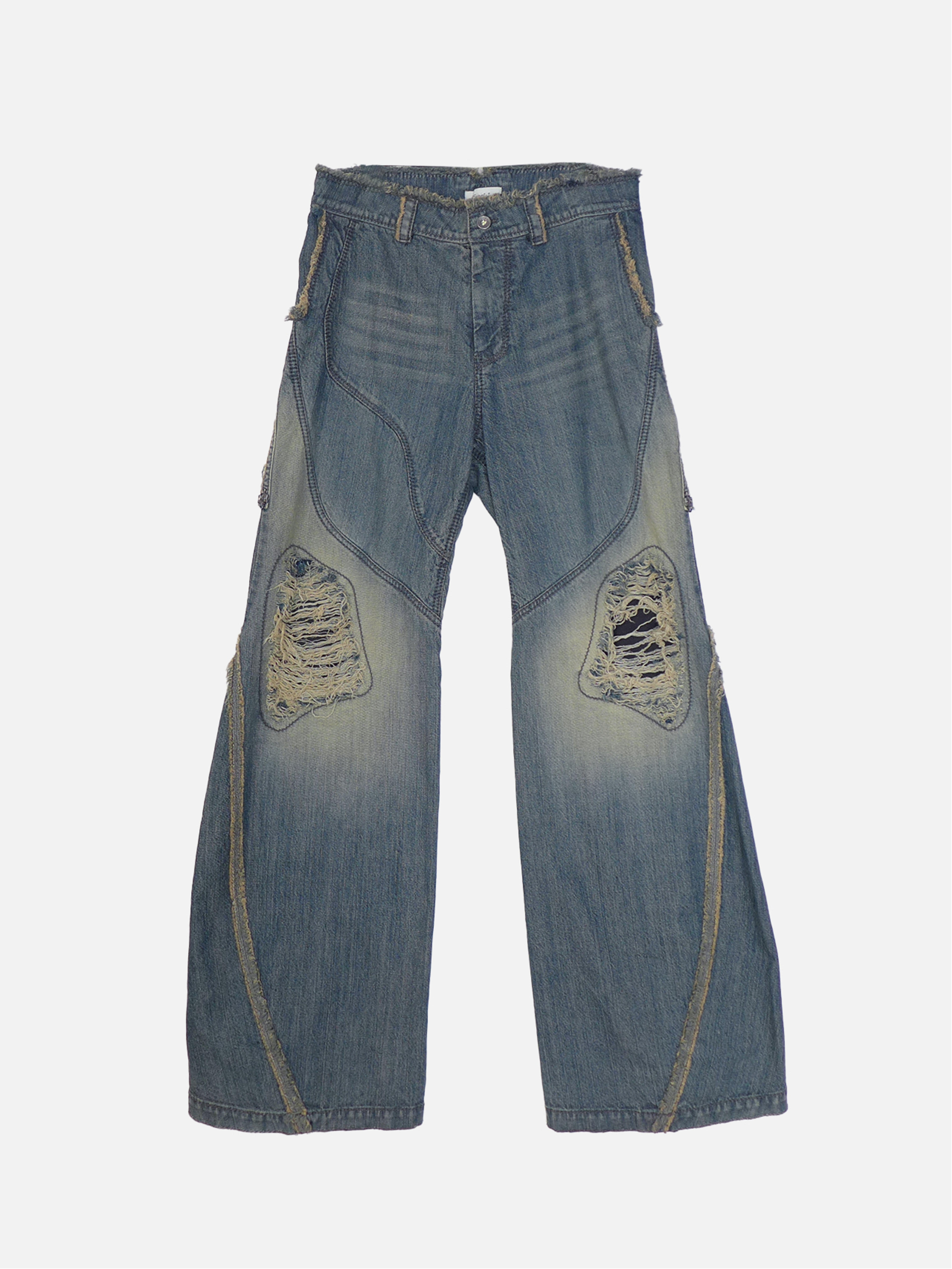 AESYNCTX - DISTRESSED PANTS (BLUE DENIM)