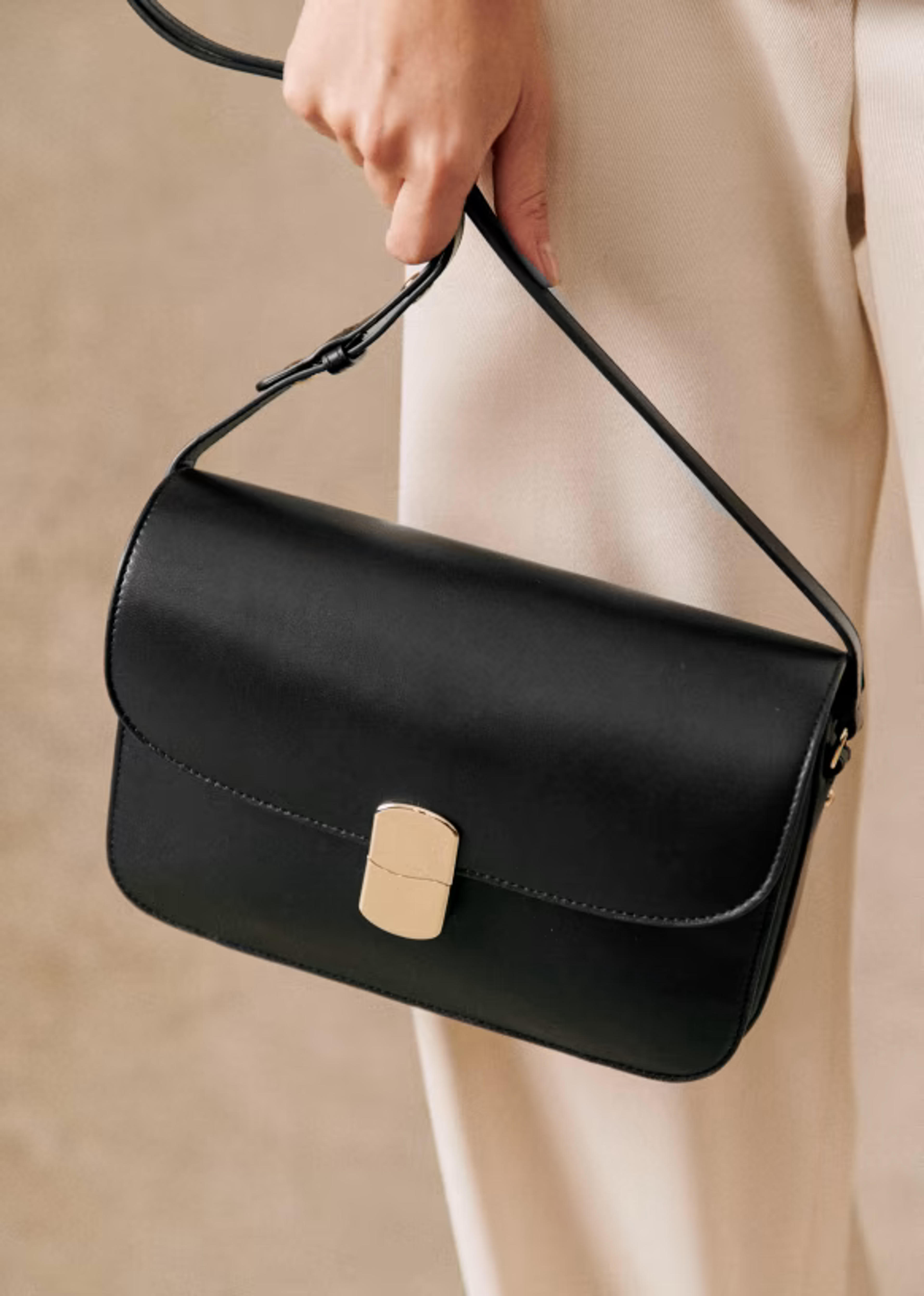 Milo Classic Bag - Smooth Black - Smooth goatskin leather - Sézane