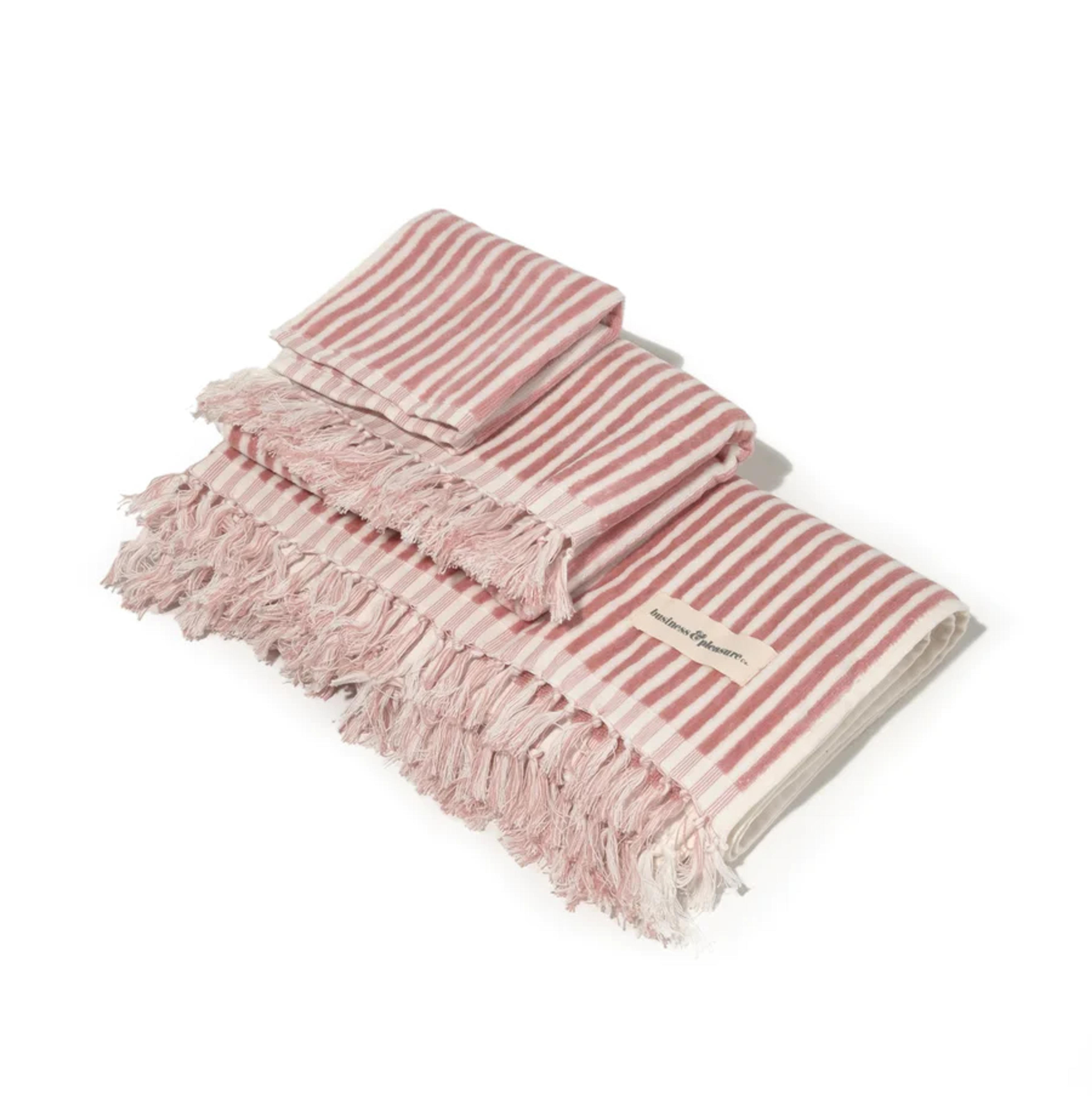 Pink Striped Bath Set | Business & Pleasure Co