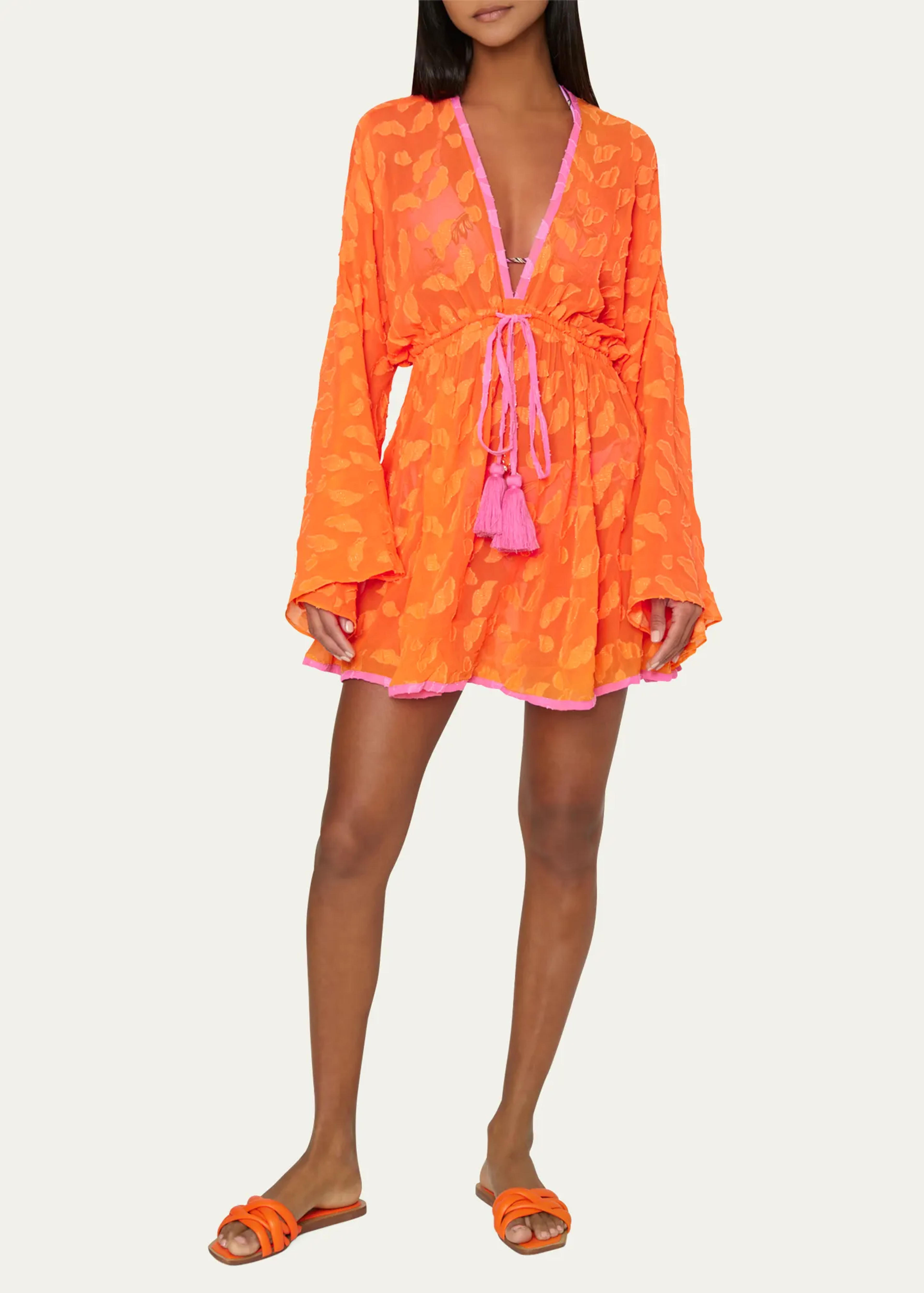 Milly Cabana Olympia Lurex Jacquard Mini Dress - Bergdorf Goodman