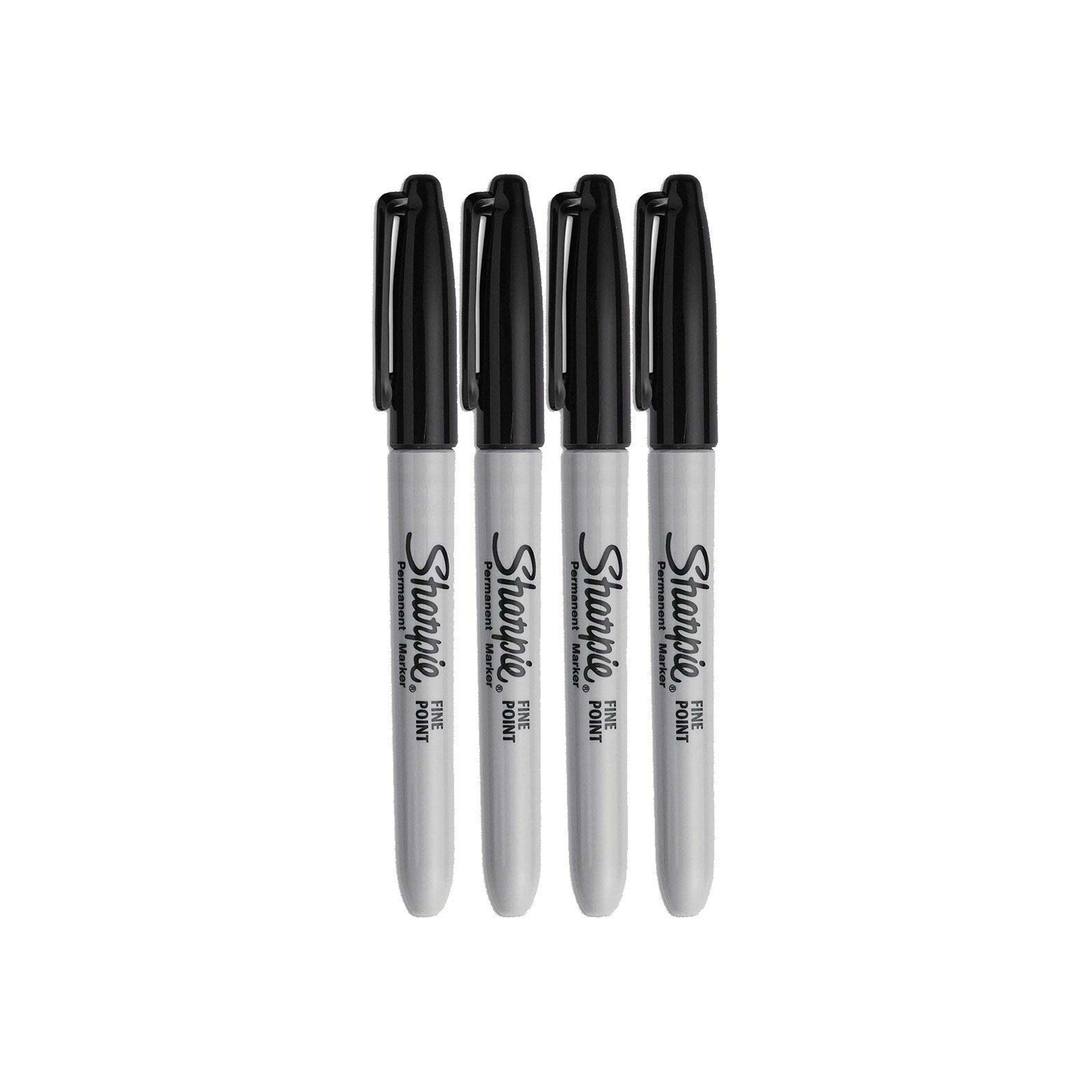 Amazon.com : Sharpie Permanent Markers, Fine Point, Black Ink (4-Pack) : Office Products