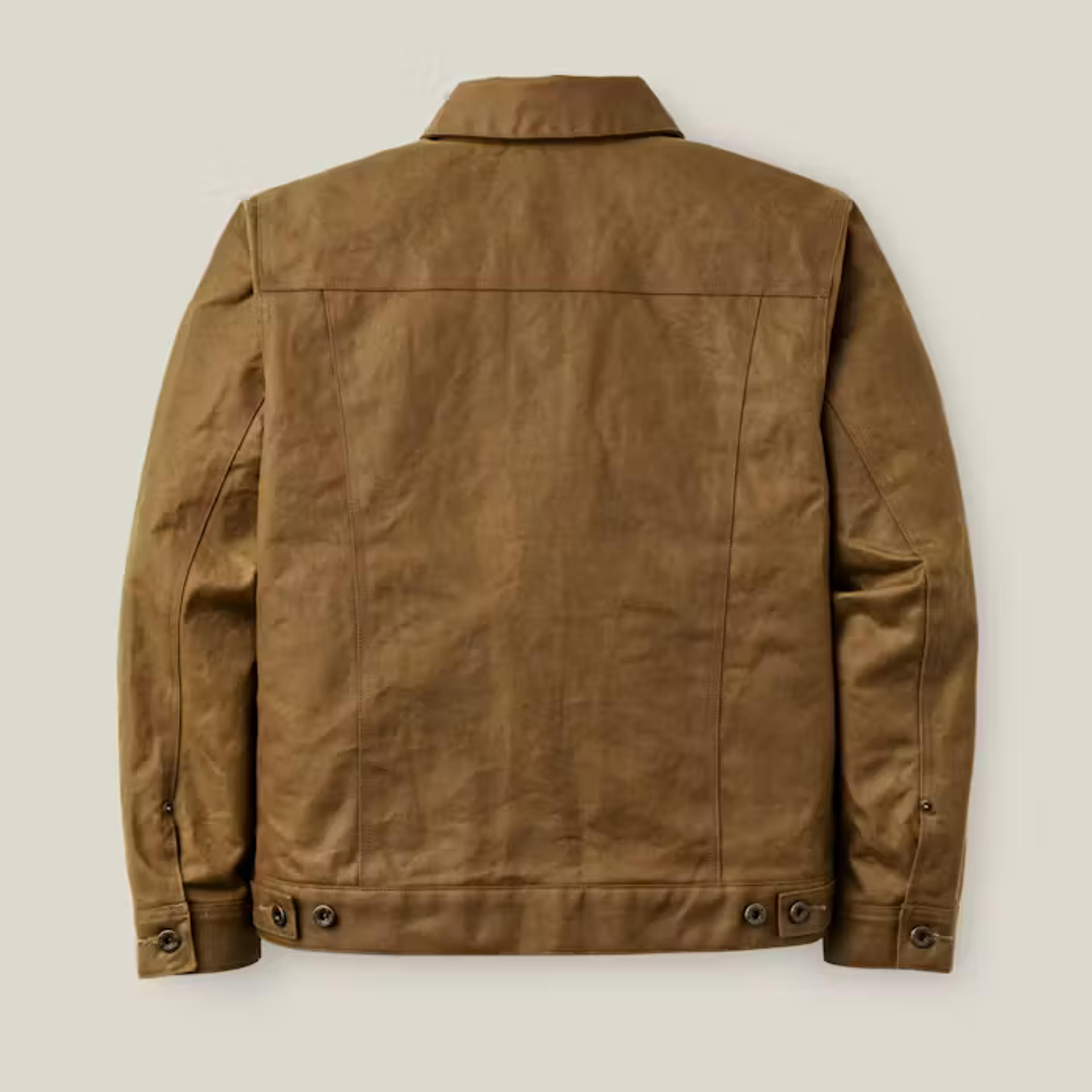 Filson Tin Cloth Short Lined Cruiser Jacket, Dark Tan, S