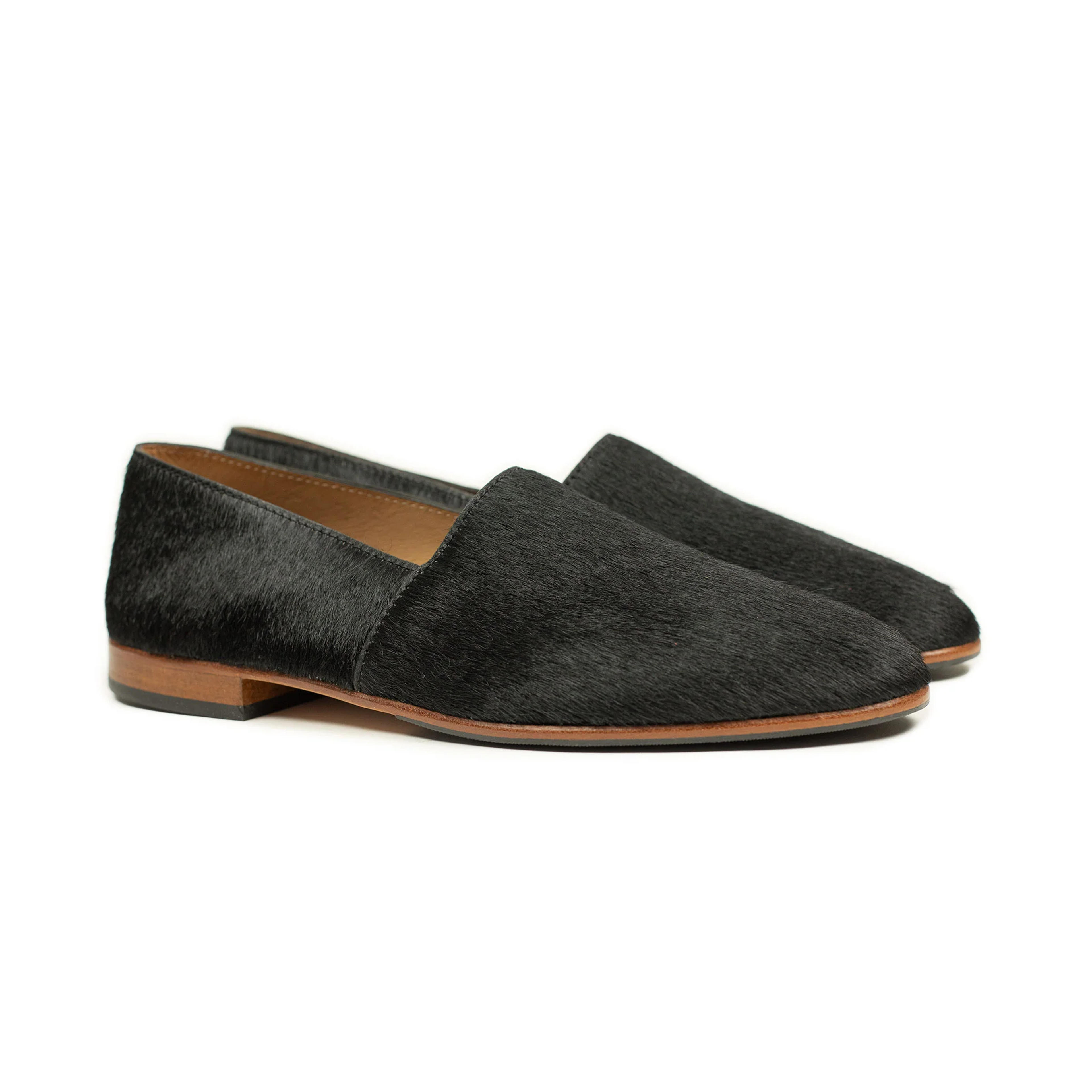 La Botte Gardiane Maury slippers in black hair-on calf (restock) – No Man Walks Alone