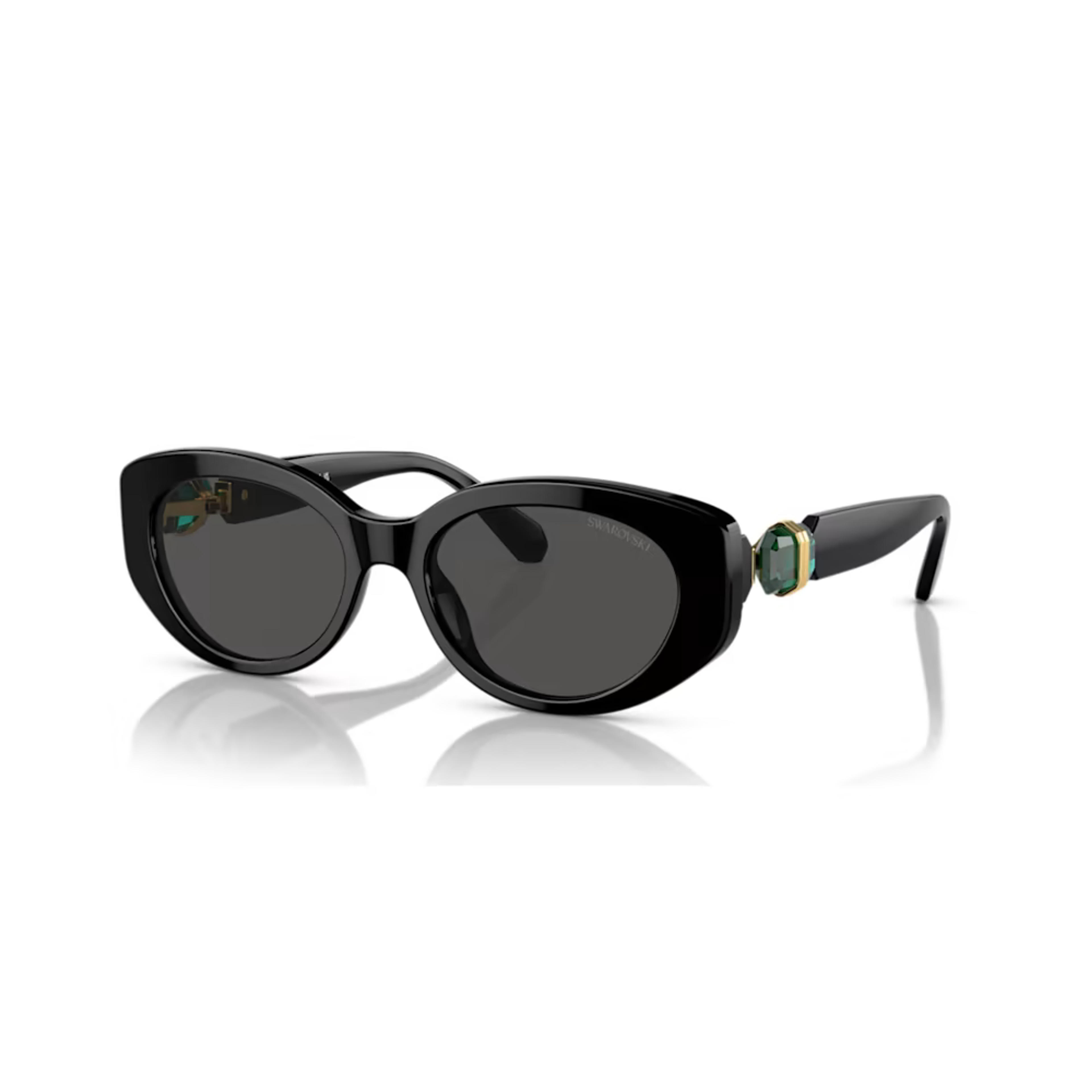 Sunglasses, Cat-eye shape, SK6002, Black by SWAROVSKI
