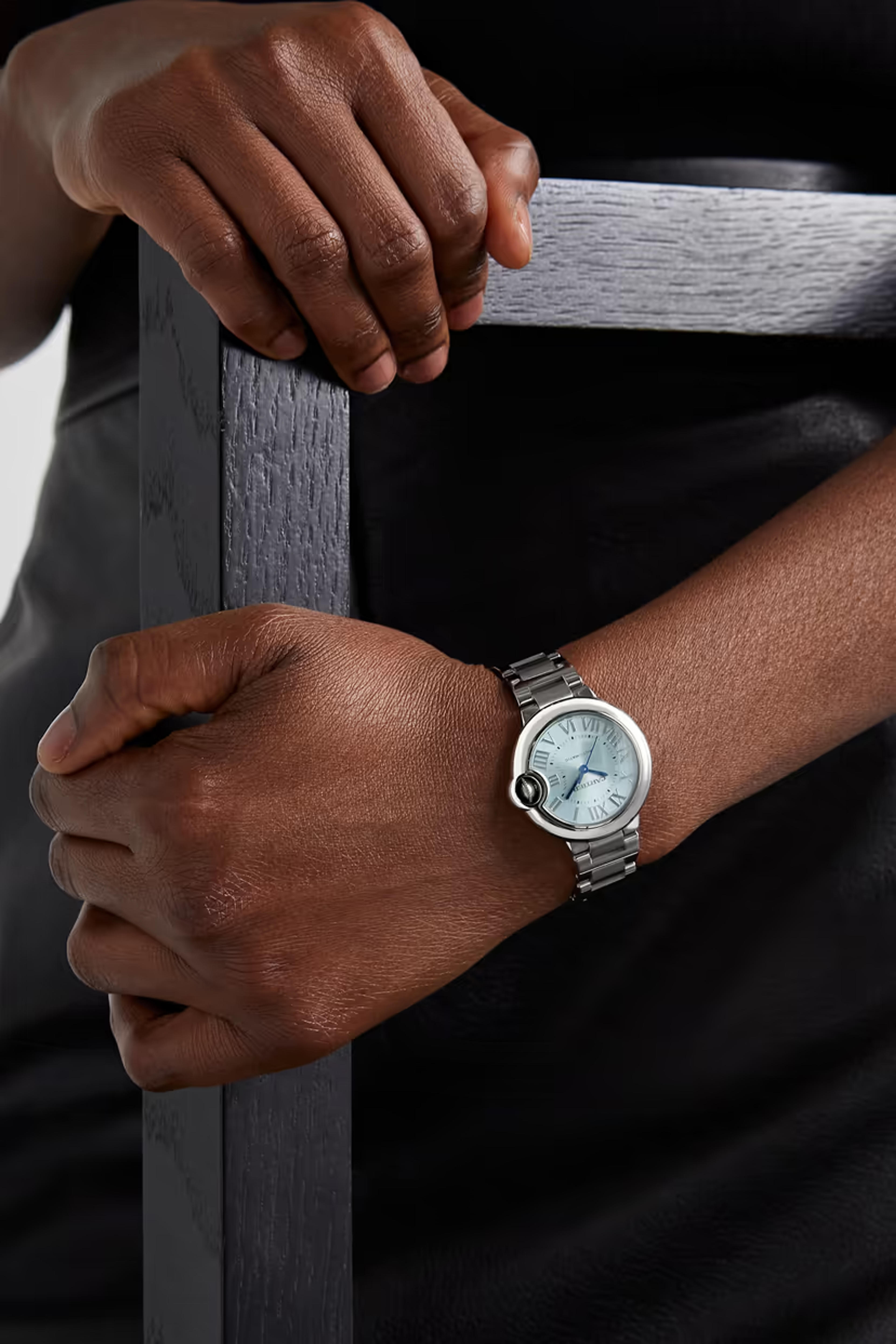 Silver Ballon Bleu de Cartier Automatic 33mm stainless steel watch | CARTIER | NET-A-PORTER