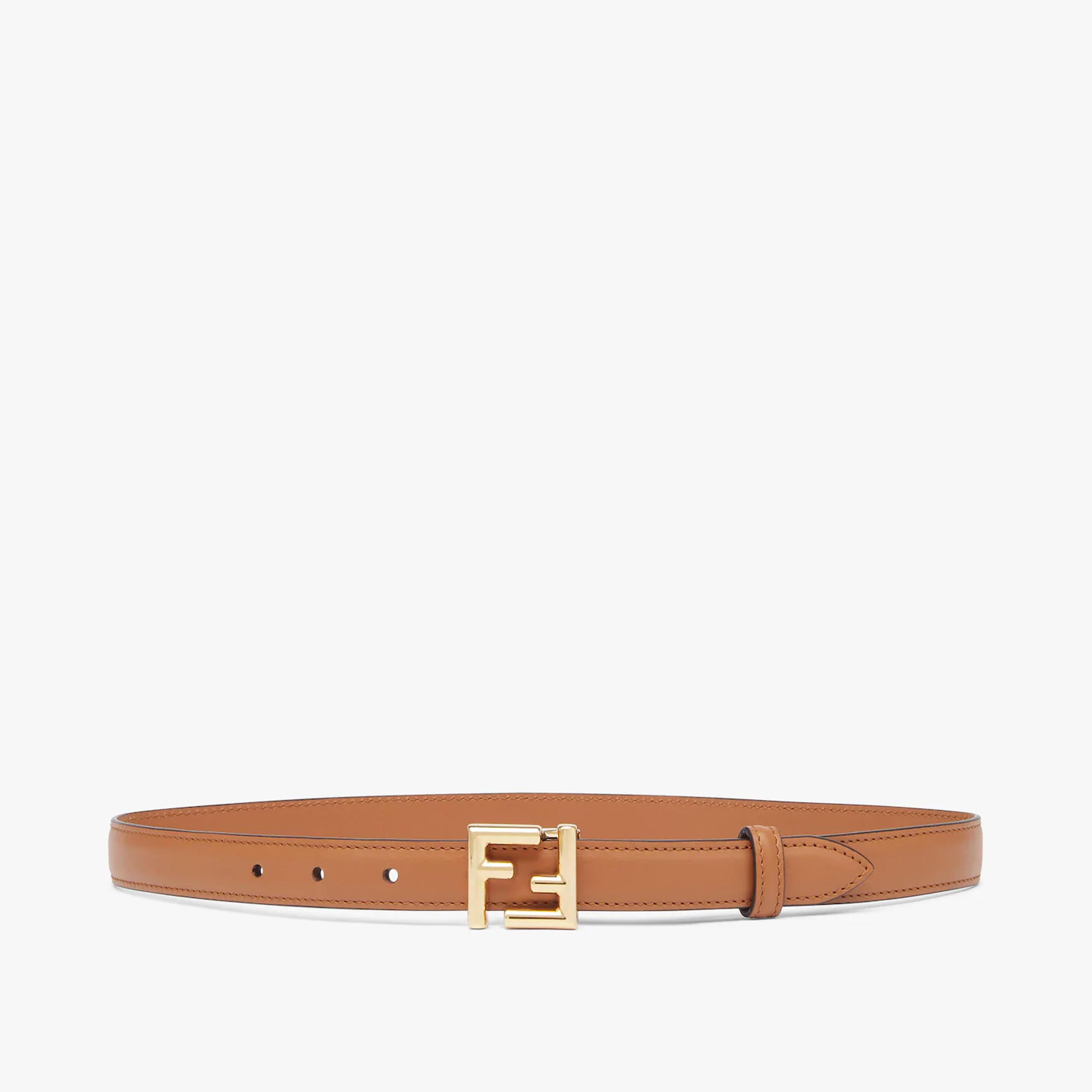 FF Belt Leather Brown | Fendi