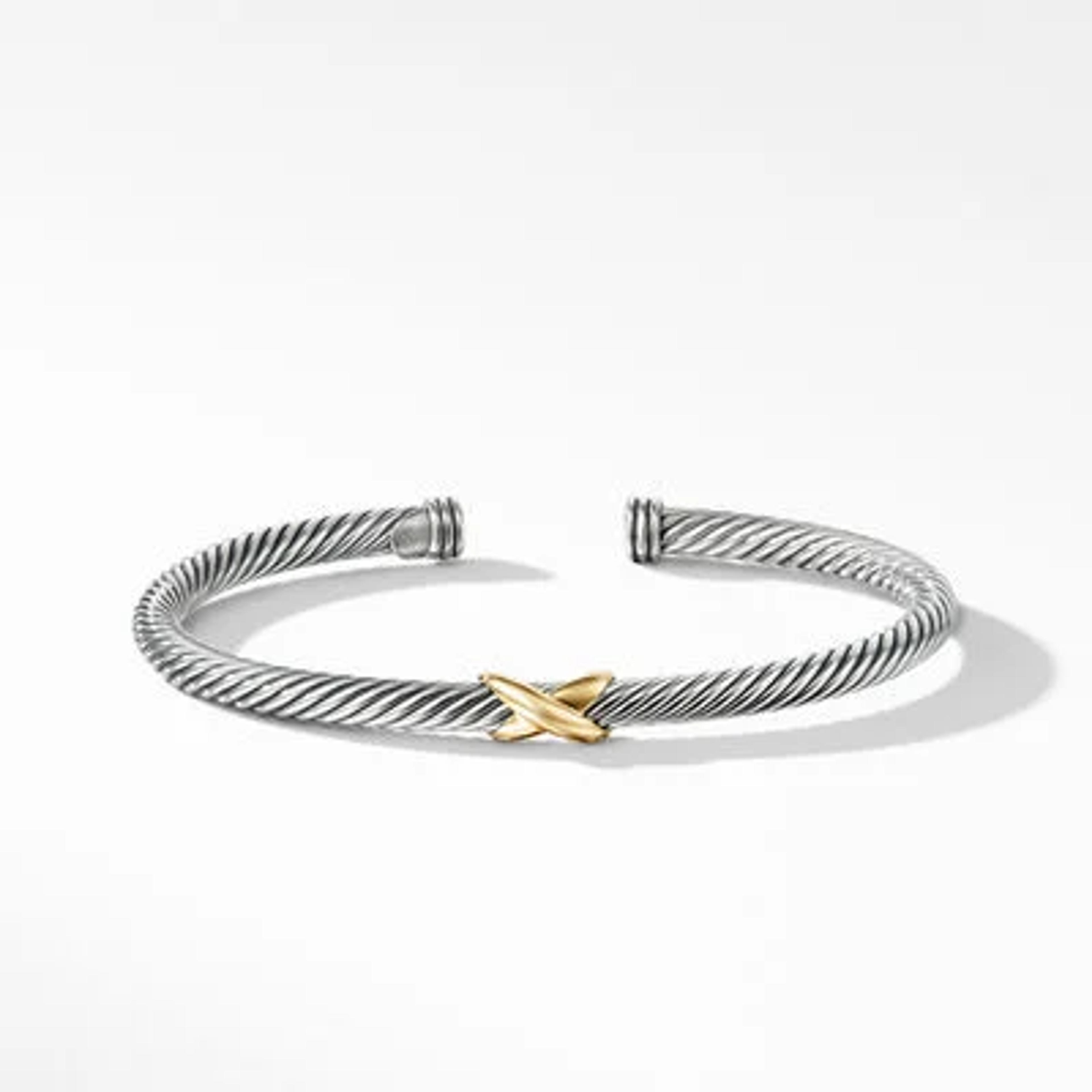 X Station Bracelet in Sterling Silver with 18K Yellow Gold | David Yurman