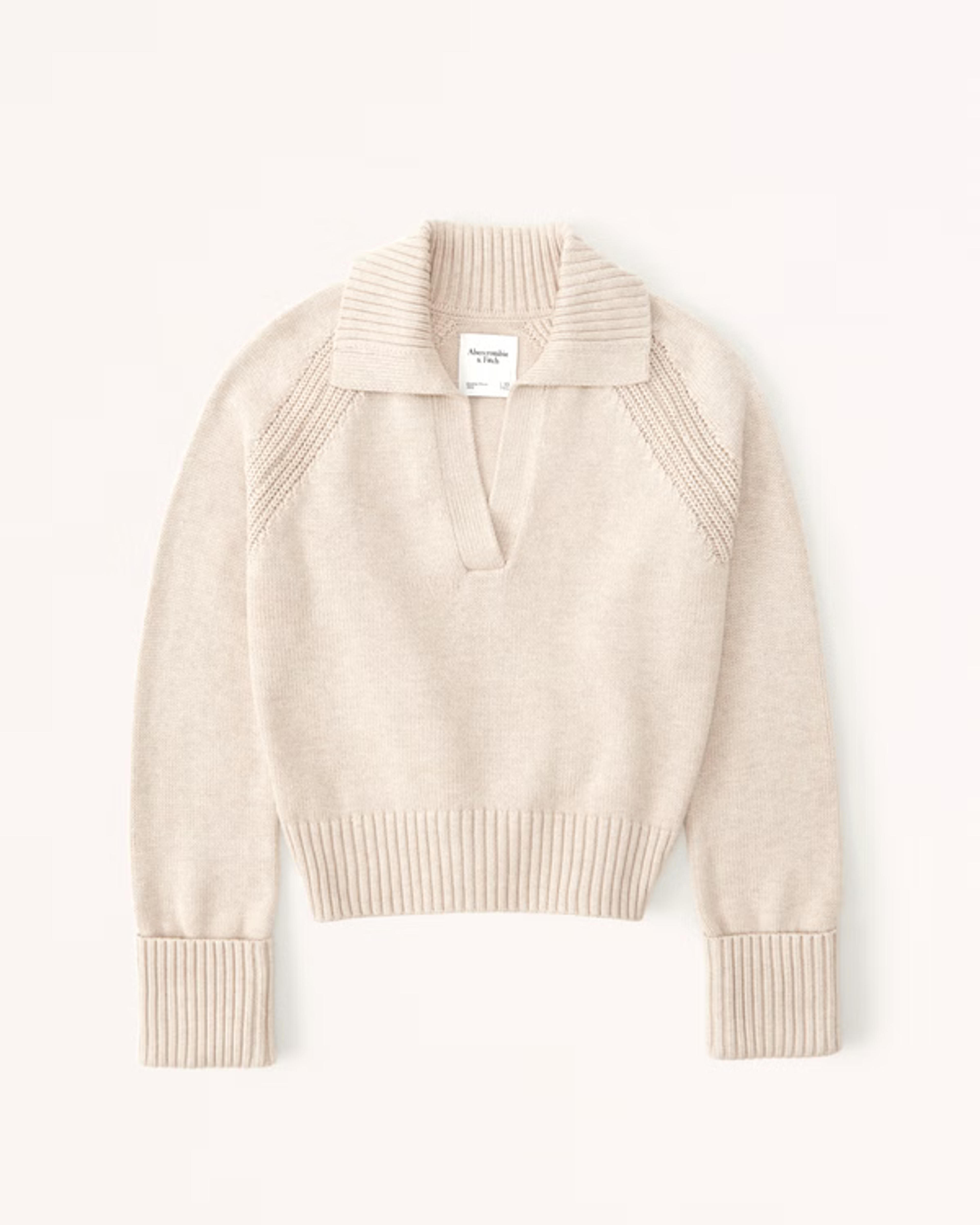 Women's Notch-Neck Sweater | Women's Tops | Abercrombie.com