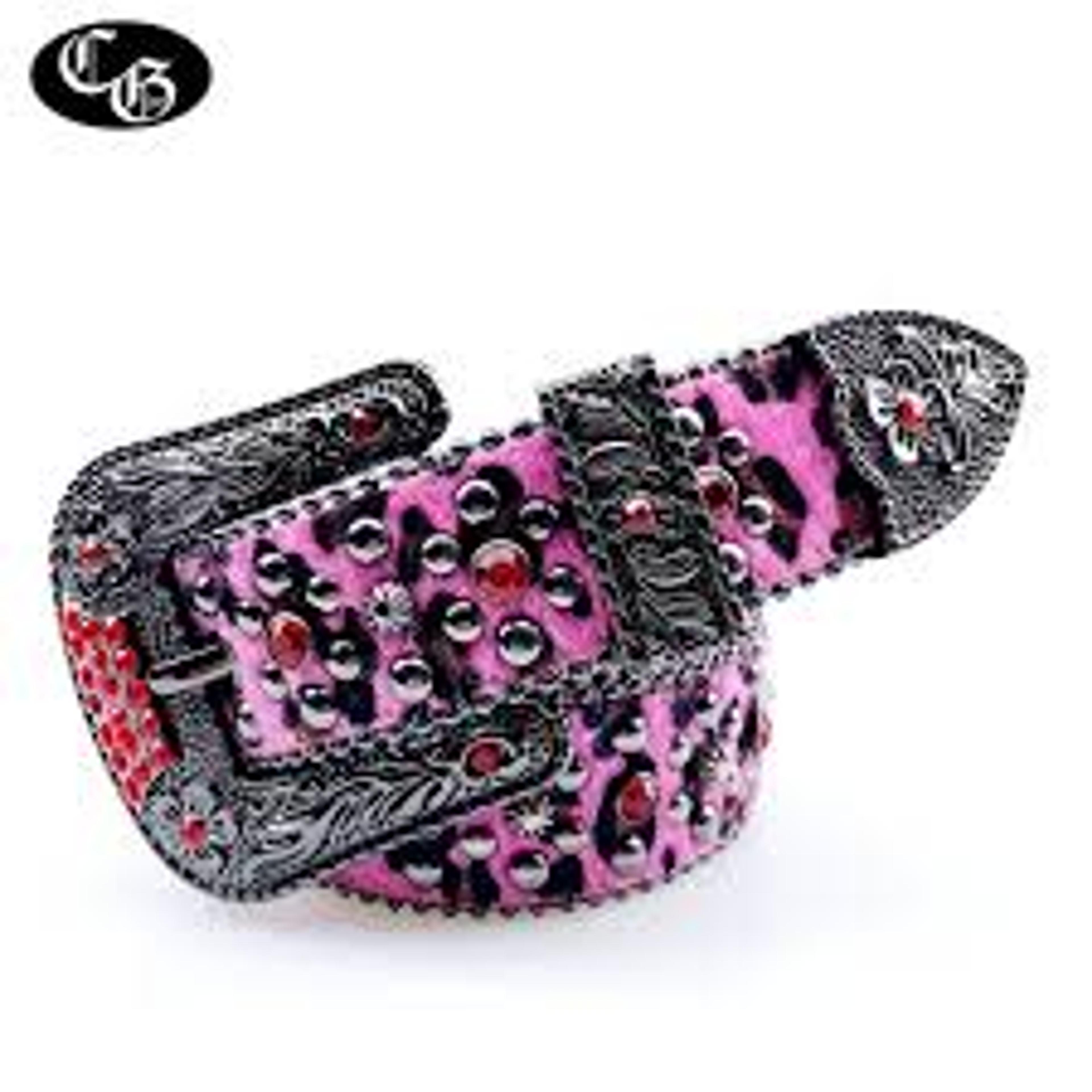 Punk Y2K Horsehair Rhinestone Belts for Women Jeans Lolita Kawaii Rivet Western Rhinestone Diamonds Bling Cinturones Para Mujer