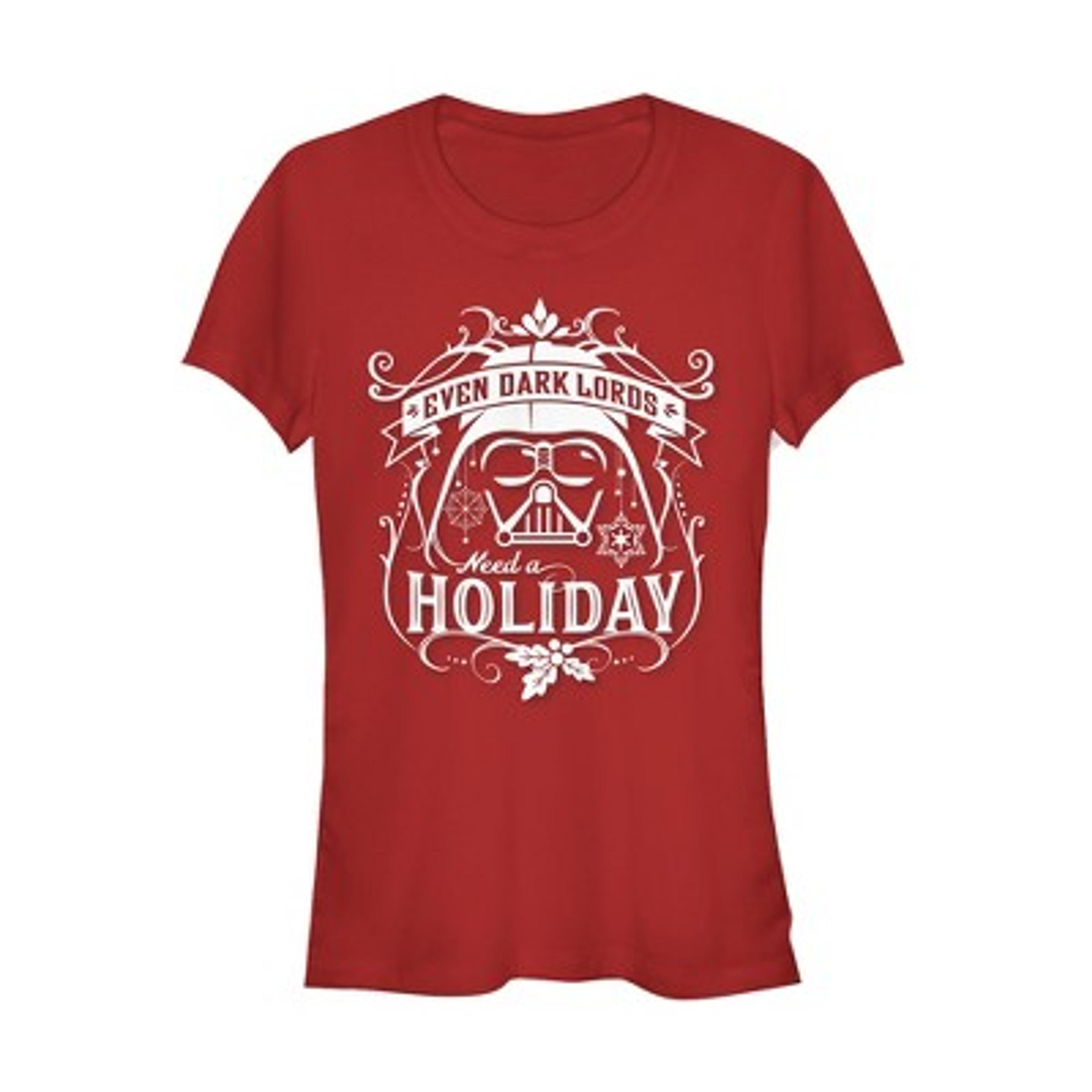 Junior's Star Wars Christmas Dark Lord Holiday T-shirt : Target