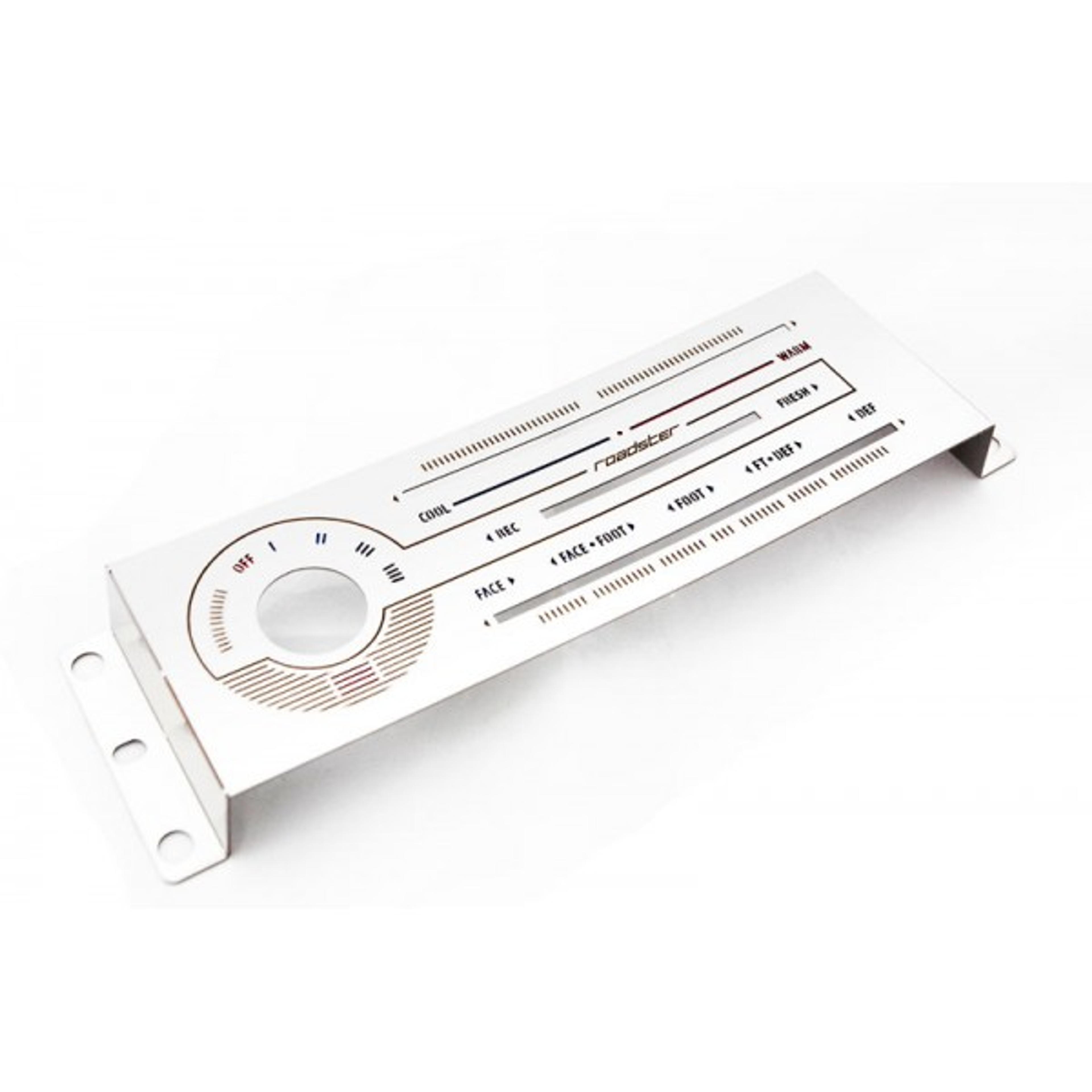 Jass Performance Labeled Brushed Stainless Heater Panel (HVAC), Backlight Colour Options for NA/MK1