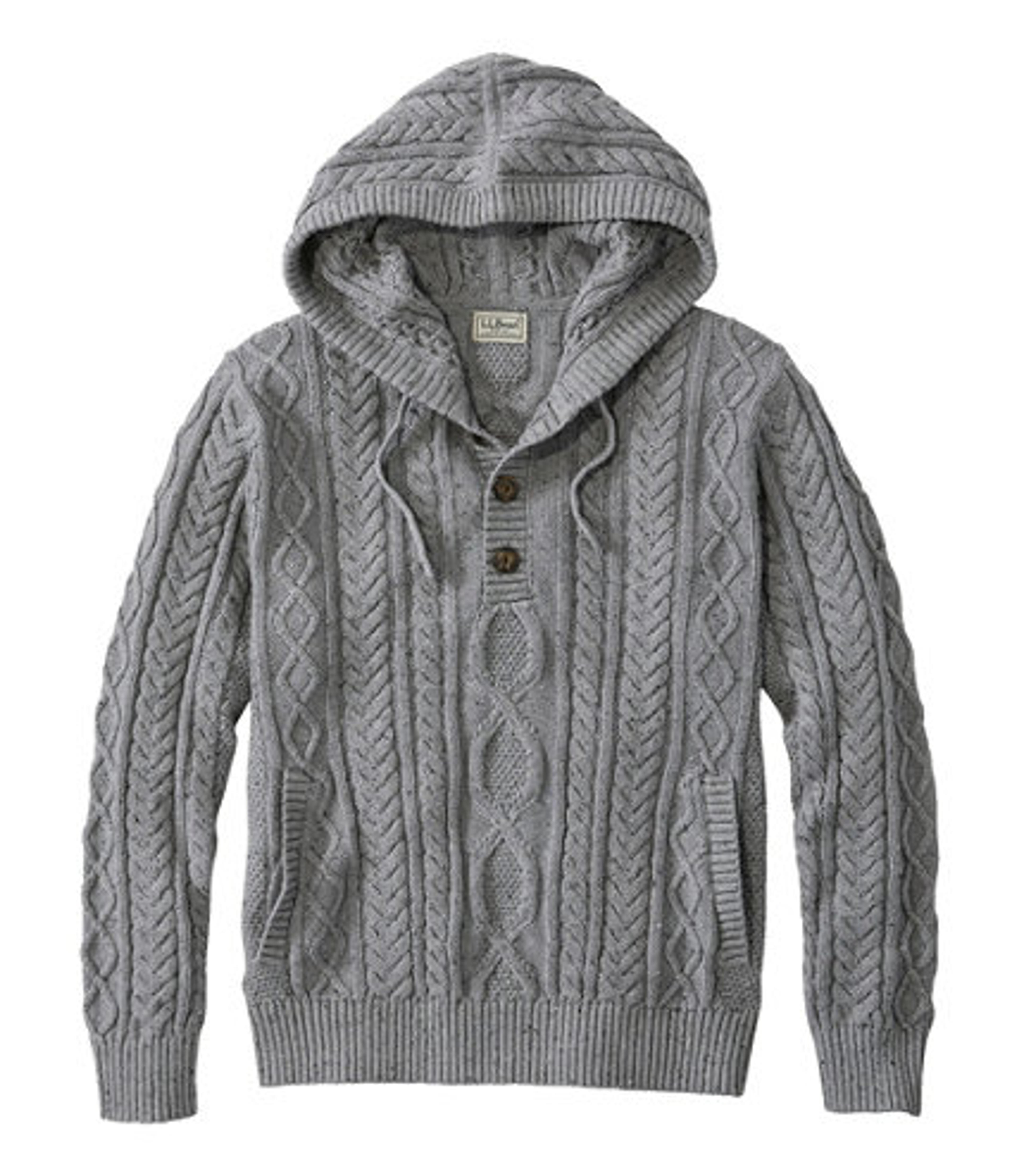 Men's Bean's Heritage Soft Cotton Fisherman Sweater, Henley Hoodie | Sweaters at L.L.Bean