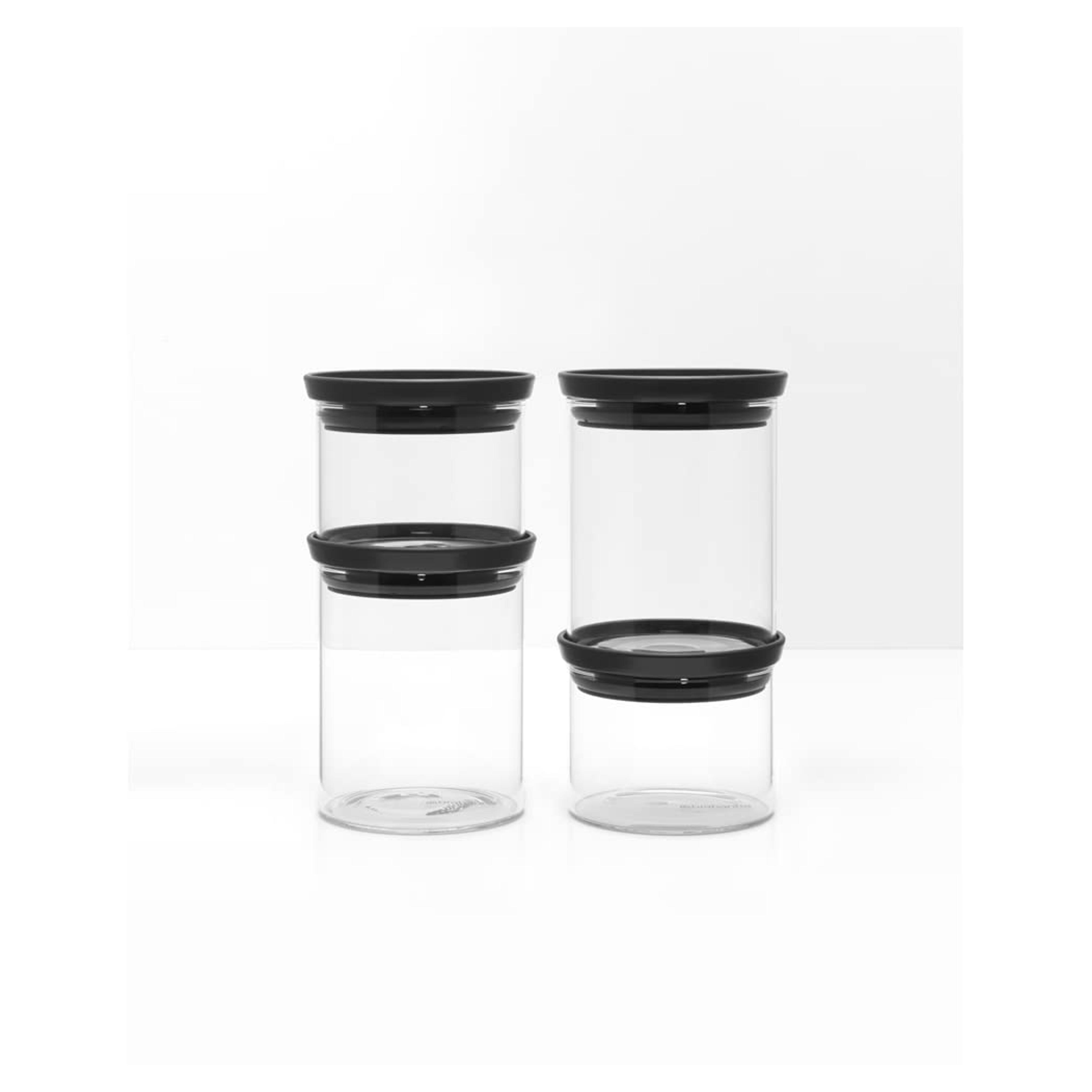 Brabantia Glass Stackable Jars, Set of 3