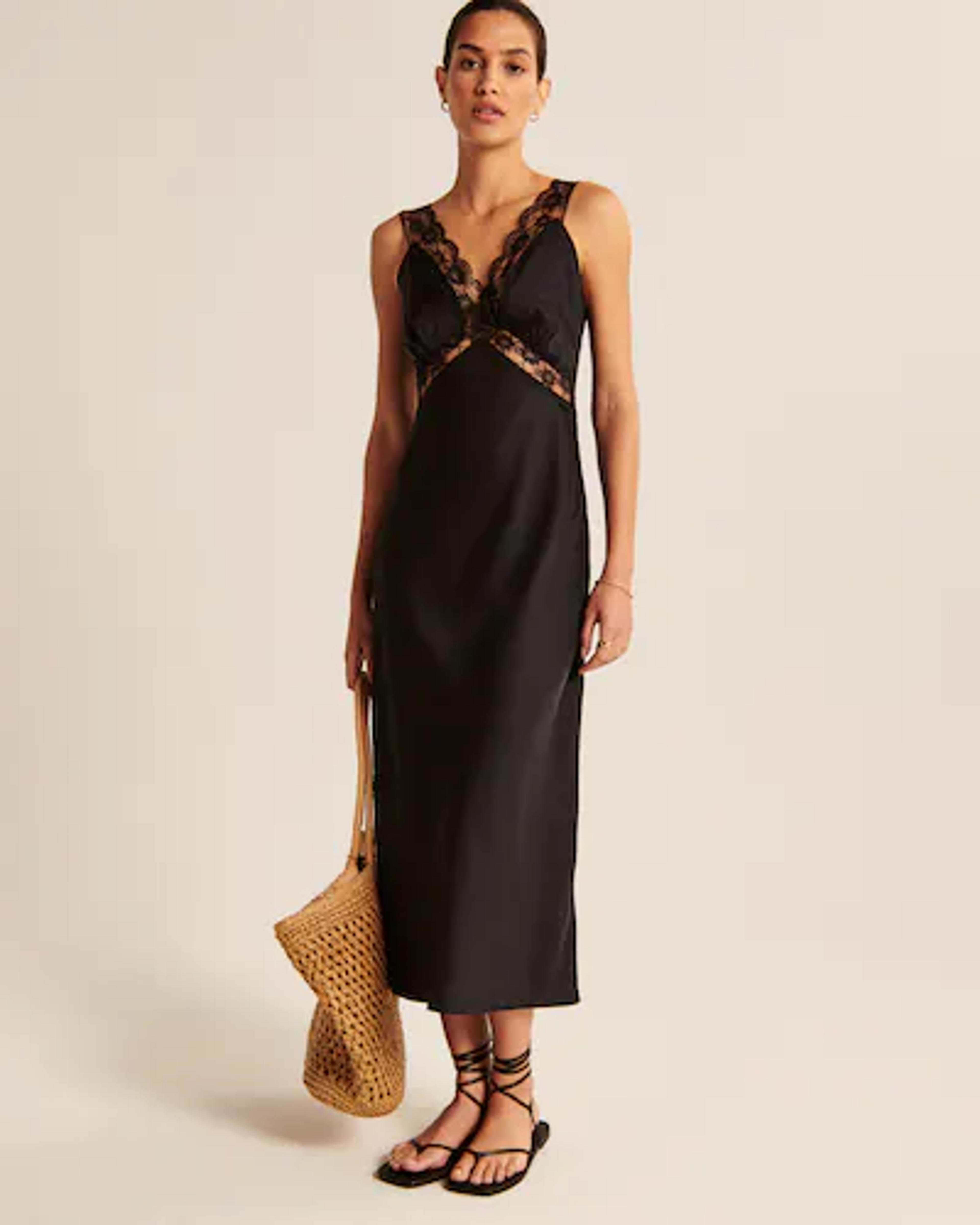 Women's Satin Slip Midi Dress | Women's Dresses & Jumpsuits | Abercrombie.com