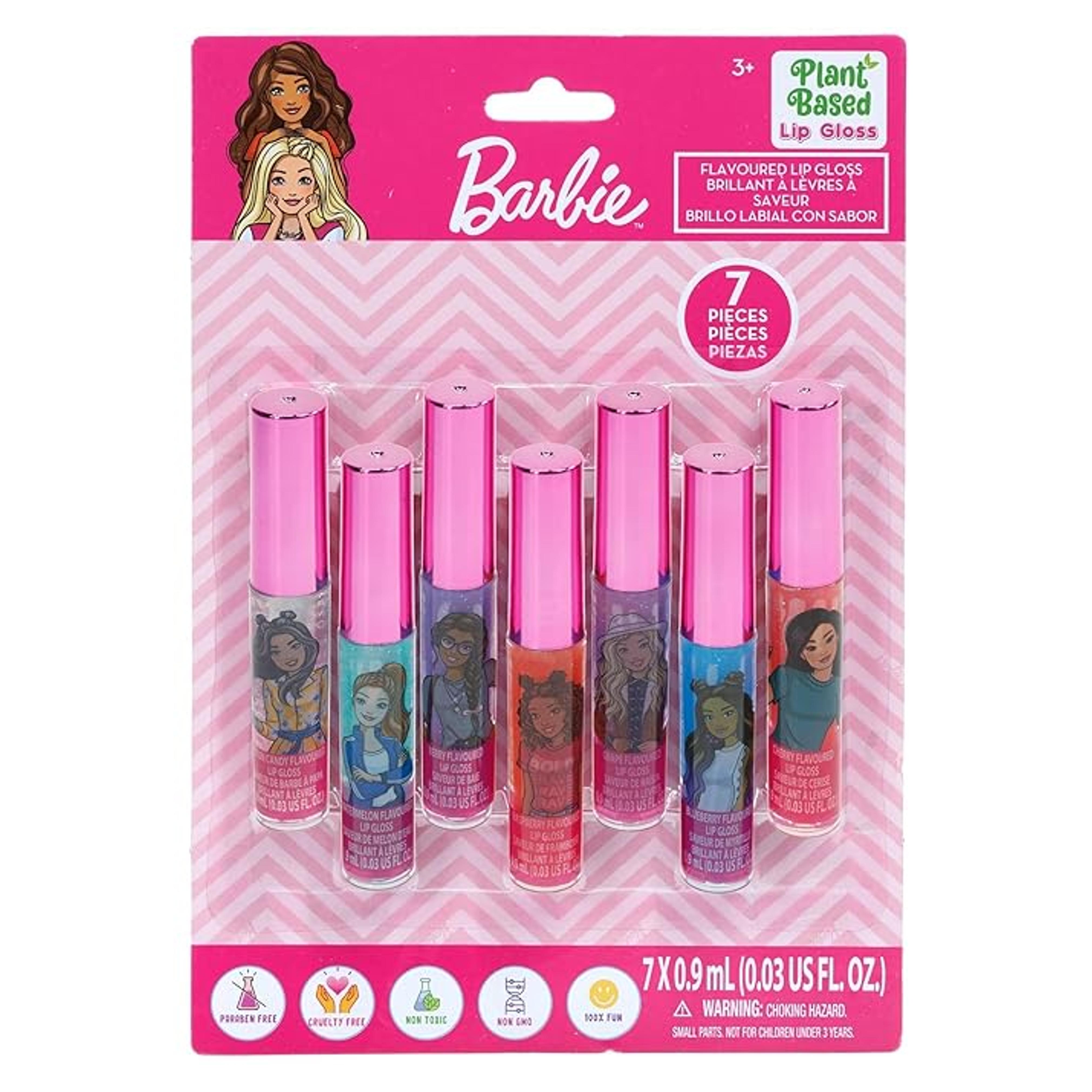 Amazon.com: Townley Girl Barbie Movie 7 Piece Vegan Plant Based Party Favor Lip Gloss Makeup Set for Girls Kids Toddlers, Perfect for Parties Sleepovers Makeovers Birthday Gift for Girls above 3 Yrs : Beauty & Personal Care