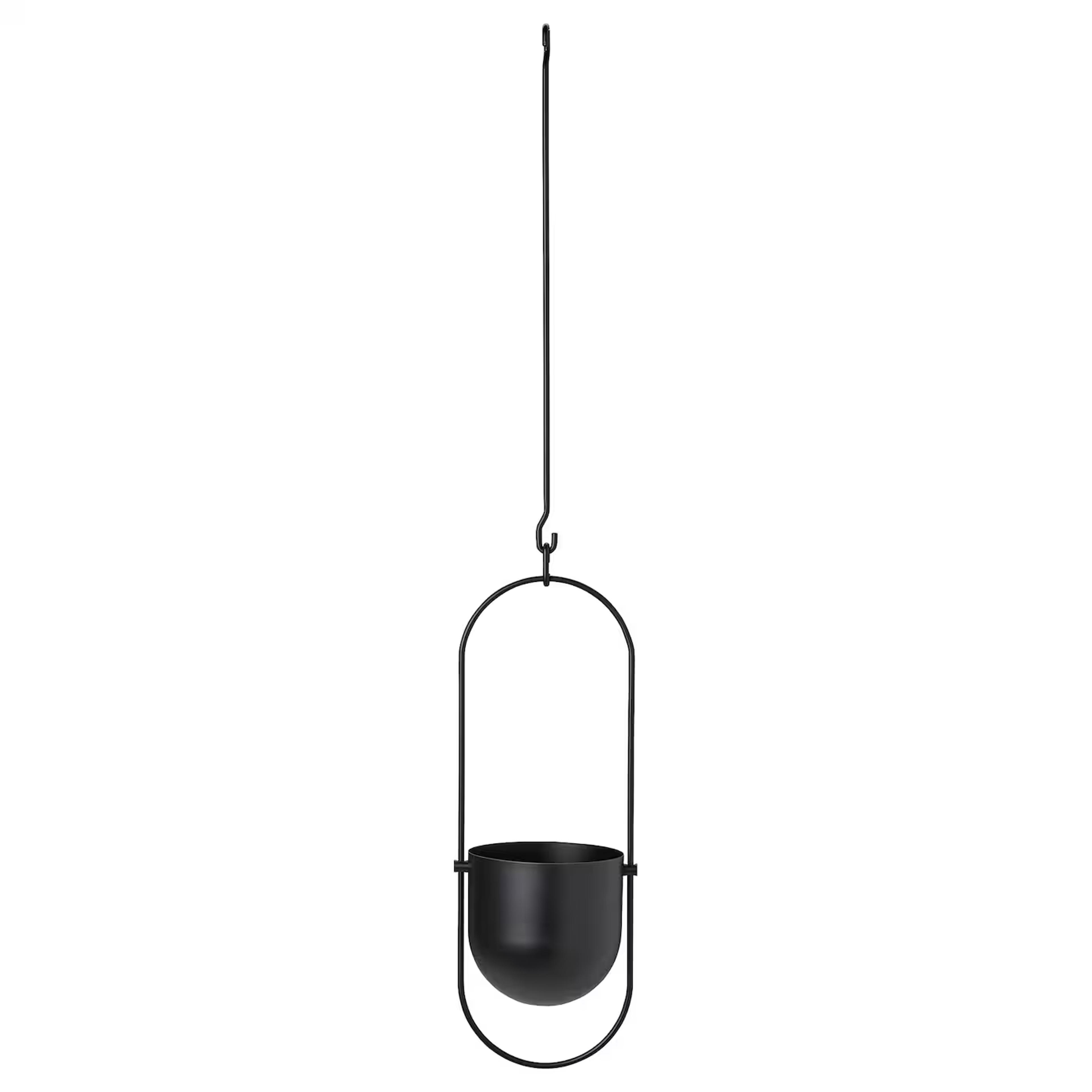 CHILISTRÅN Hanging planter, indoor/outdoor black, 4 ¾" - IKEA