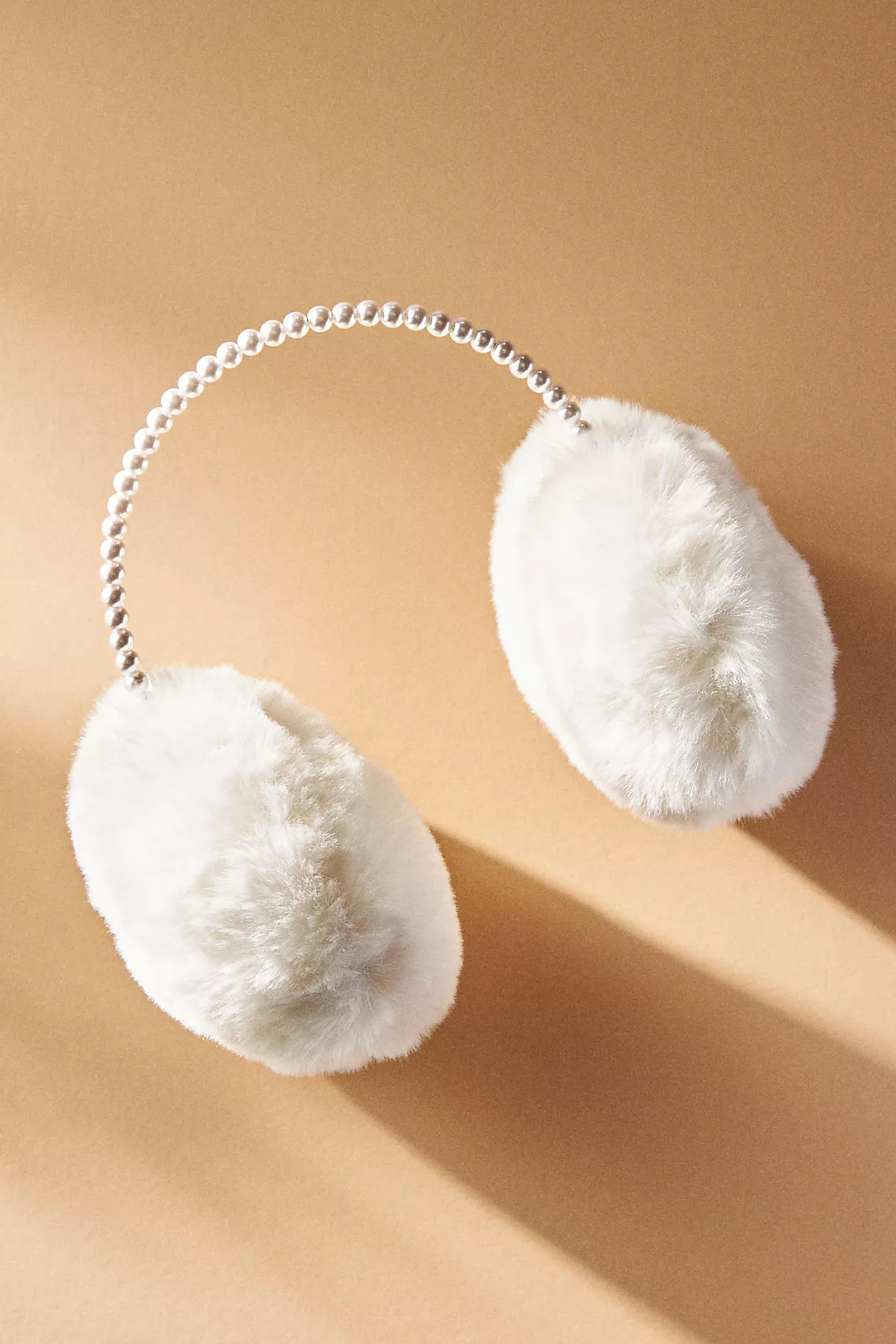 Lele Sadoughi Faux Fur Pearl Earmuffs | Anthropologie