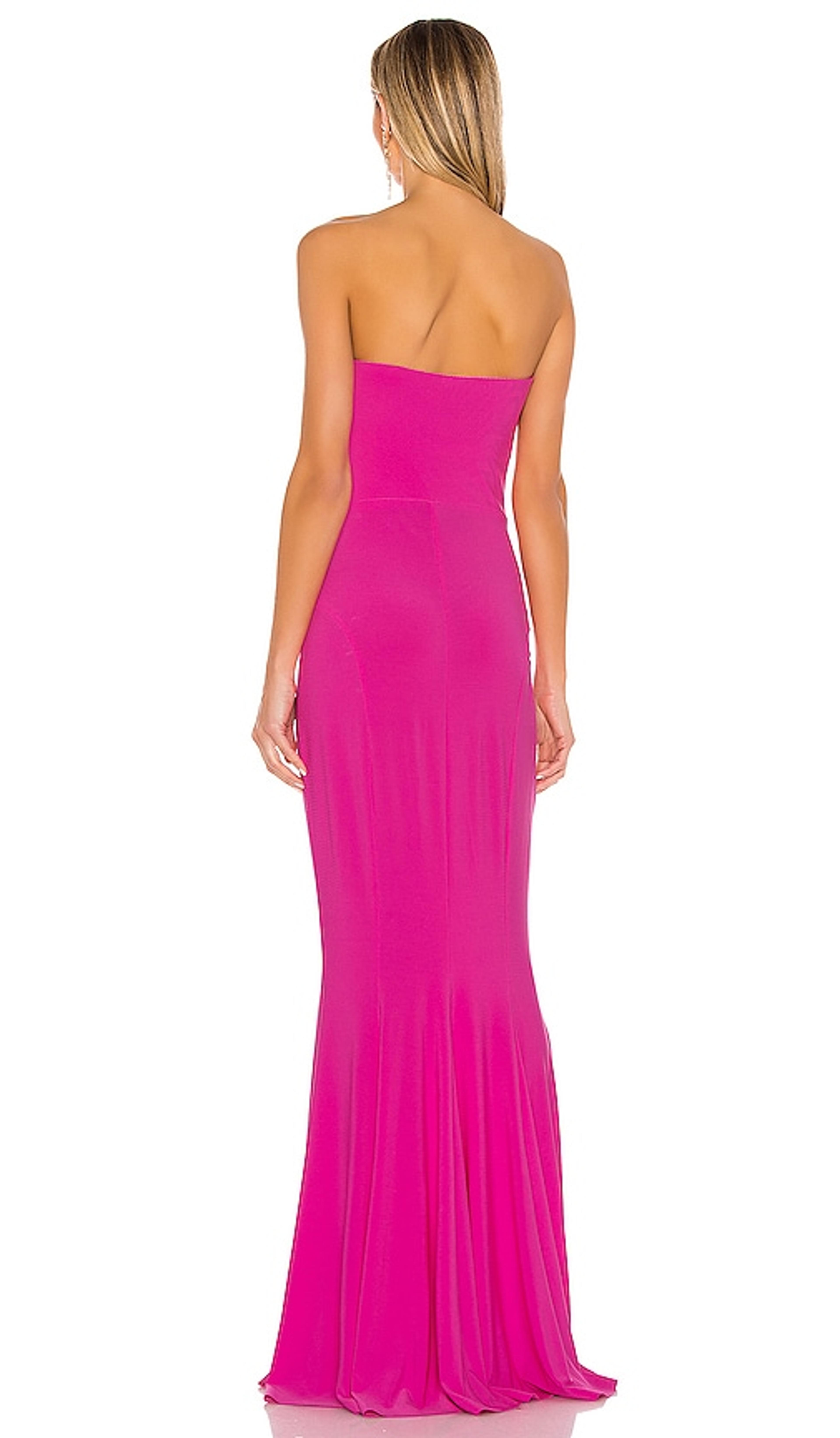 Norma Kamali X REVOLVE Strapless Fishtail Gown in Orchid Pink | REVOLVE