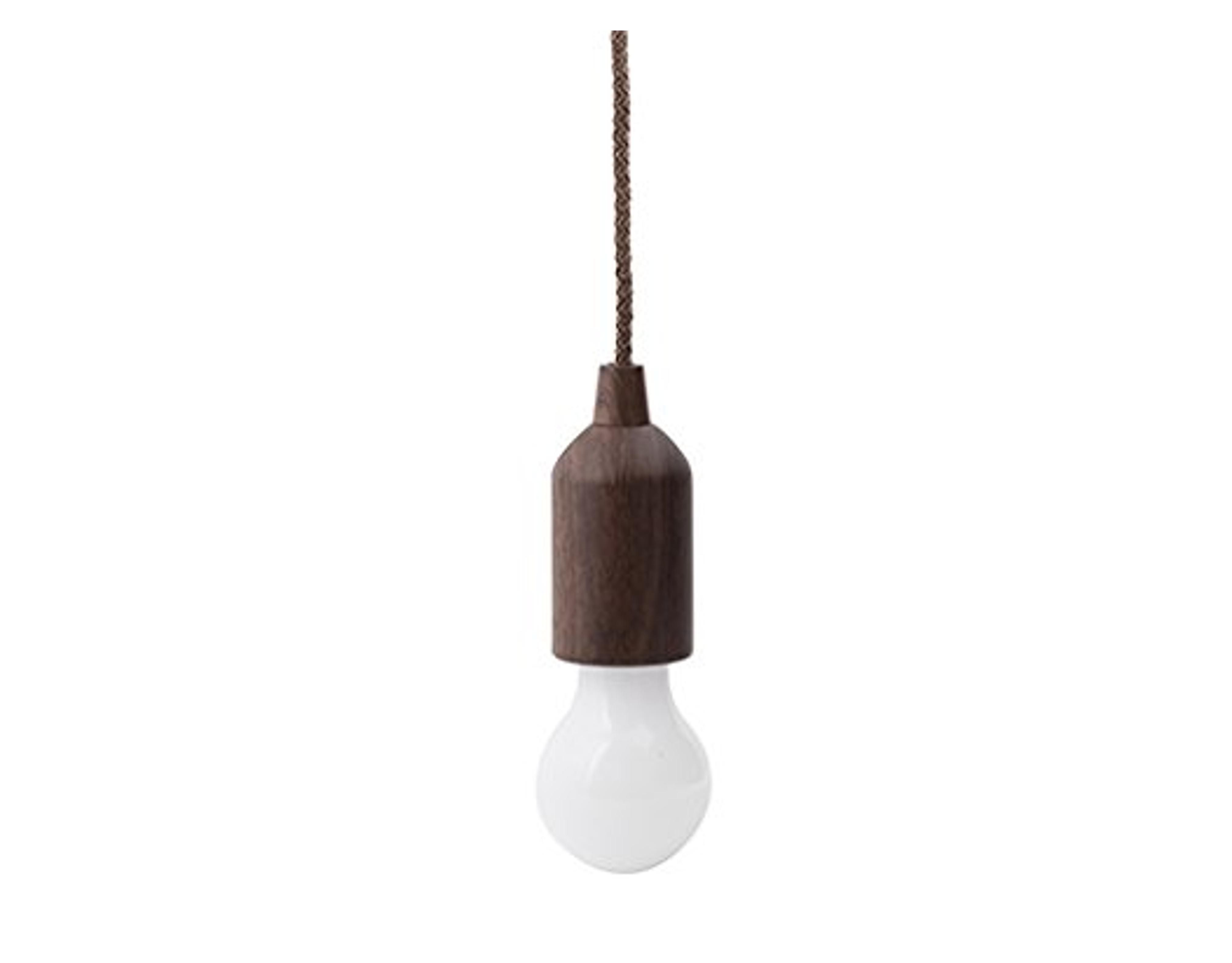 Kikkerland Closet Pull Light, Wood