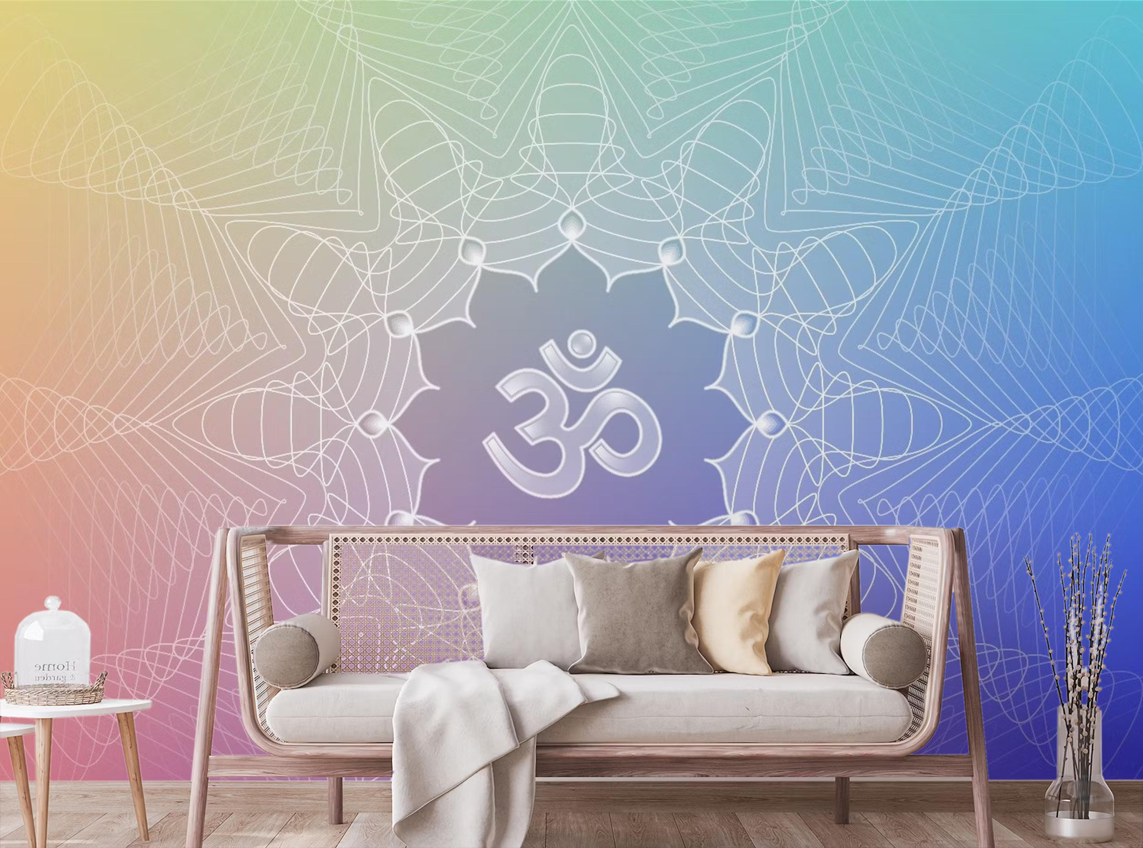 Om Lotus Wall Mural