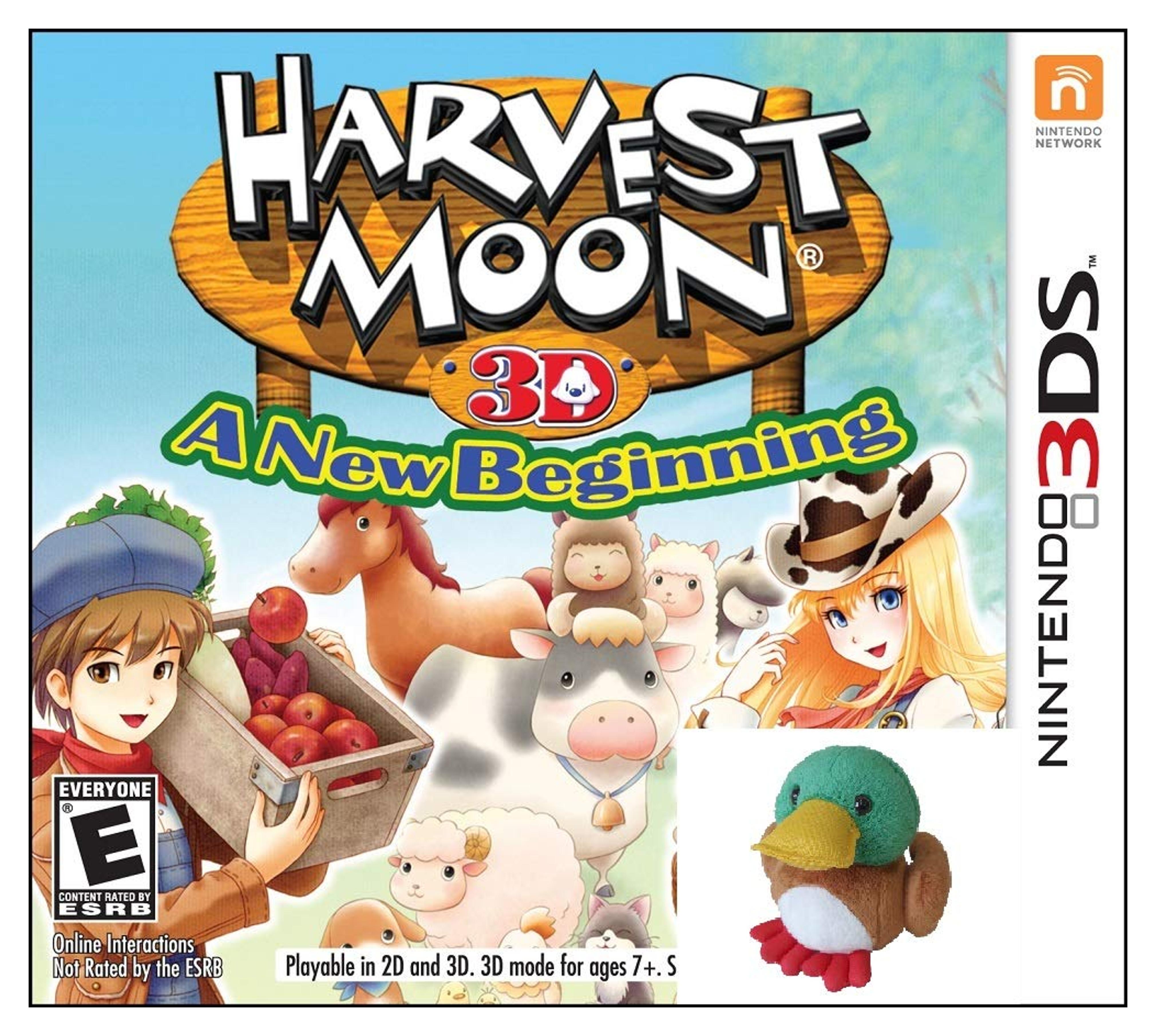 Amazon.com: Harvest Moon® a New Beginning 3DS with BONUS Plush Duck : Video Games