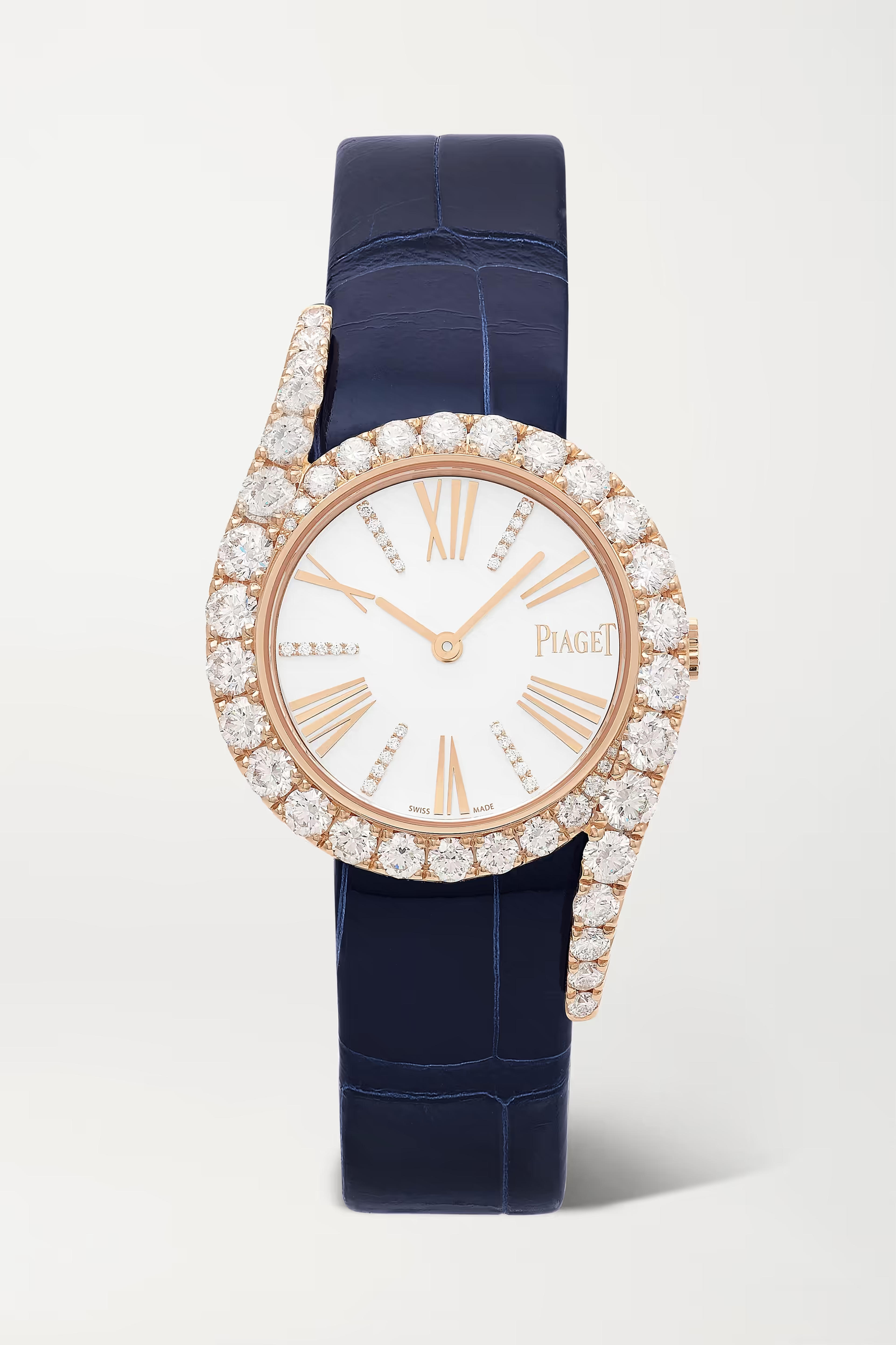 Gold Limelight Gala 32mm 18-karat rose gold, alligator, mother-of-pearl and diamond watch | PIAGET | NET-A-PORTER