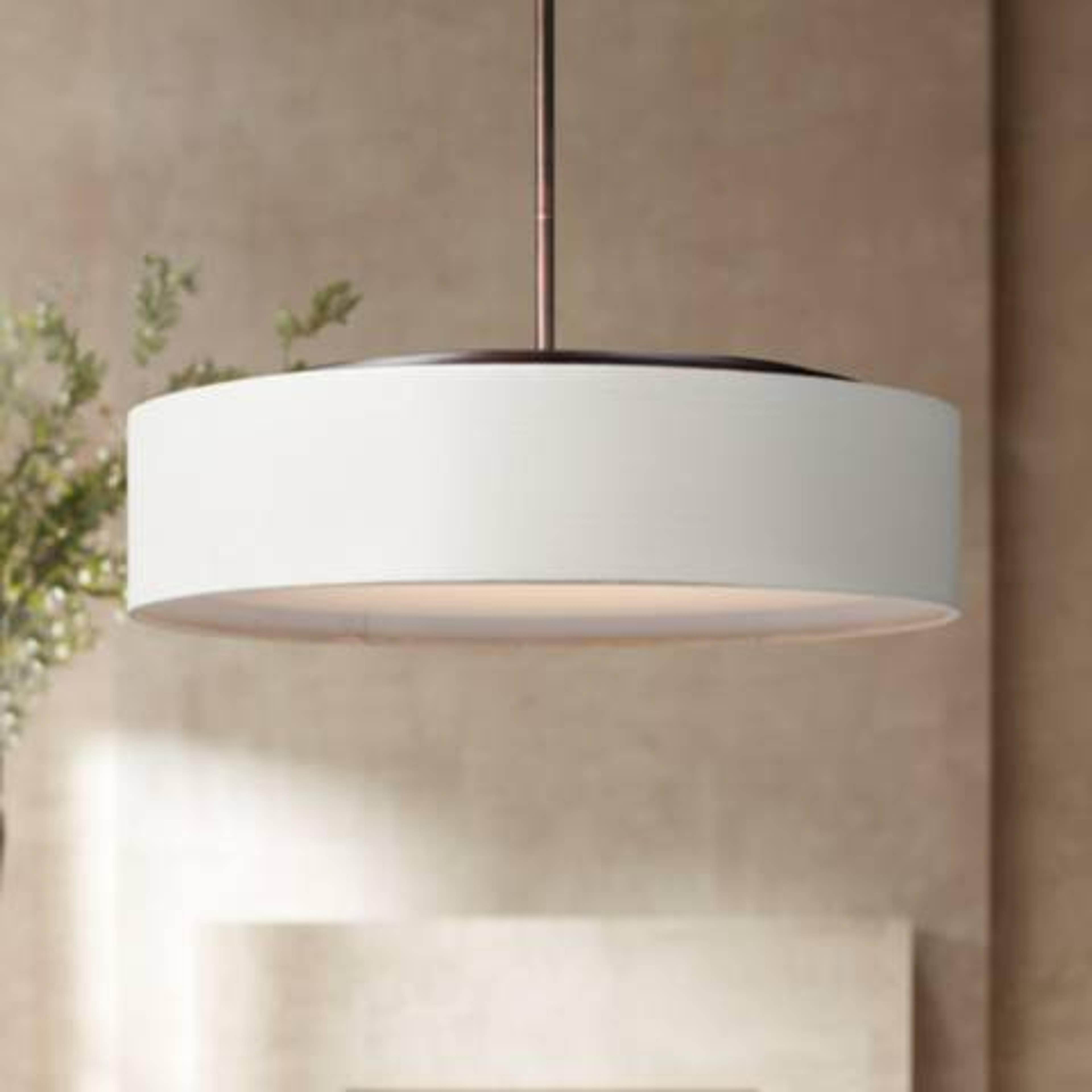 Maxim Prime 20" Wide Oatmeal Linen Shade LED Pendant Light - #69F70 | Lamps Plus