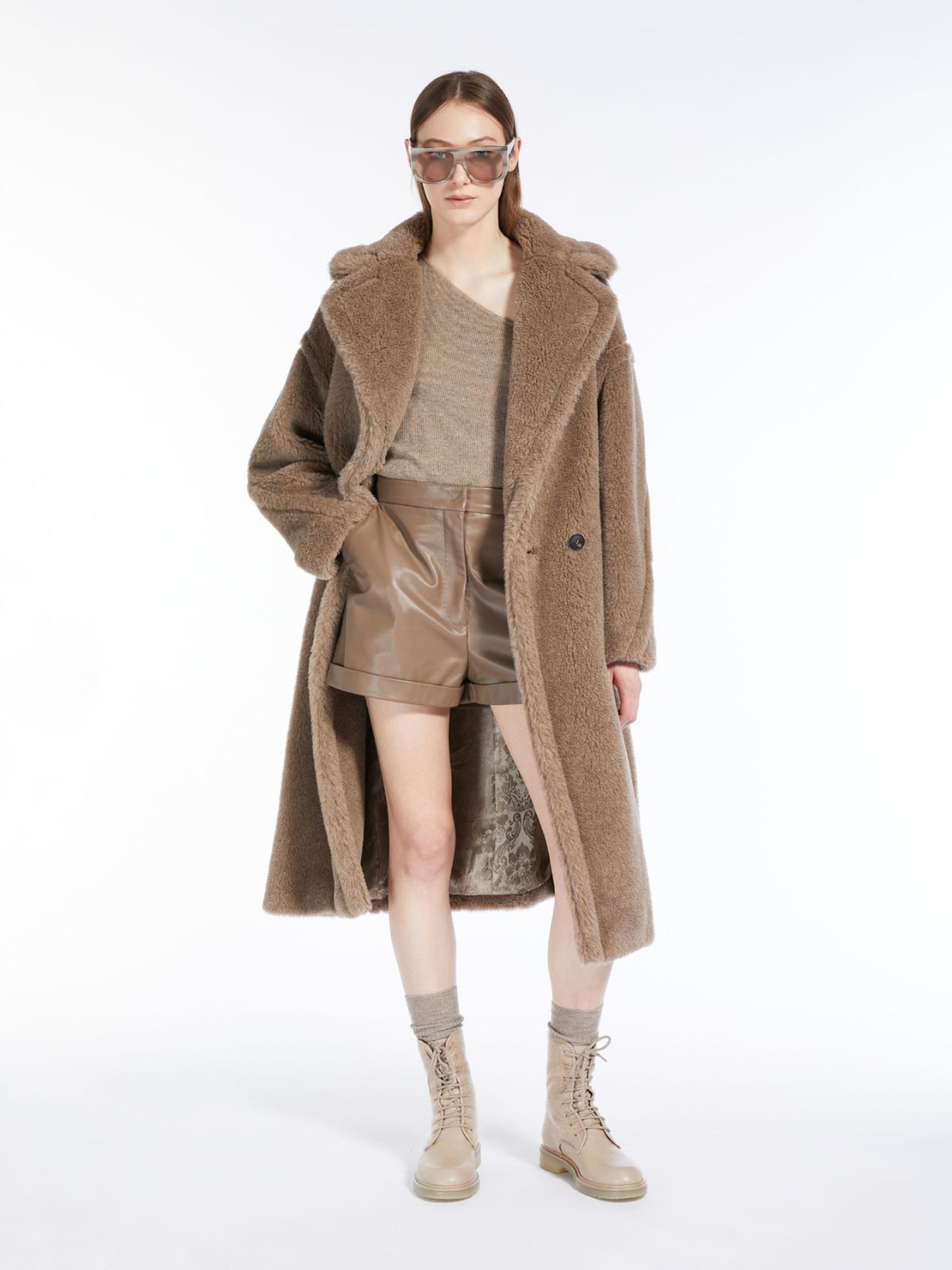 Teddy Bear Icon Coat in alpaca and cashmere, sand | "NUEVO" Max Mara