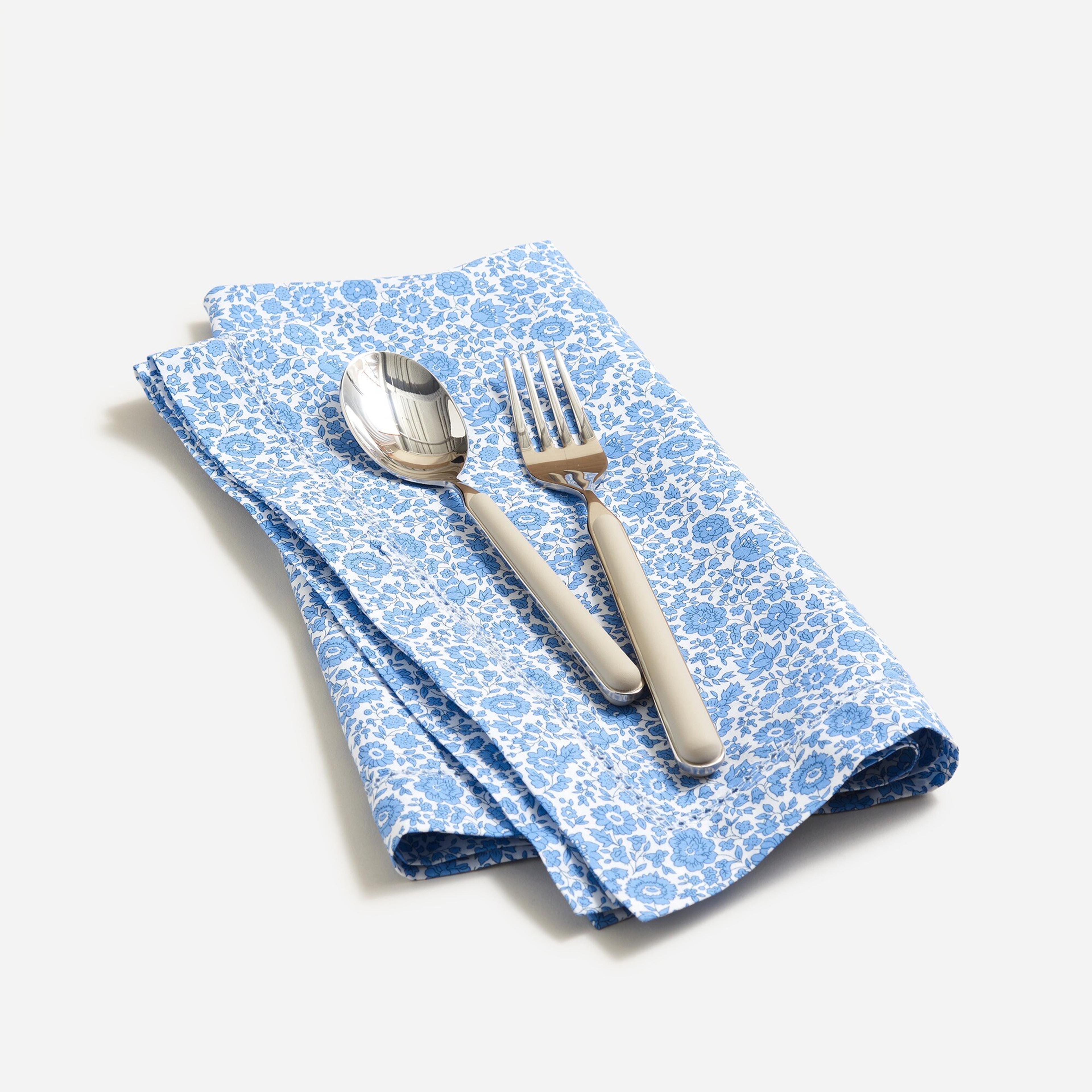 Set-of-four napkins in heritage microgingham